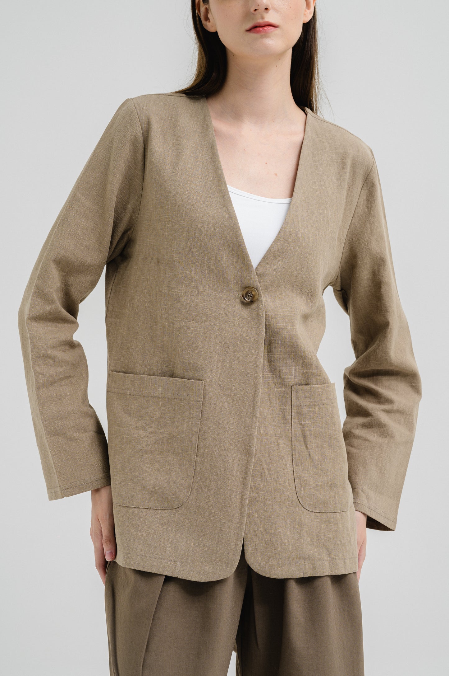 SAND LINEN BLAZER