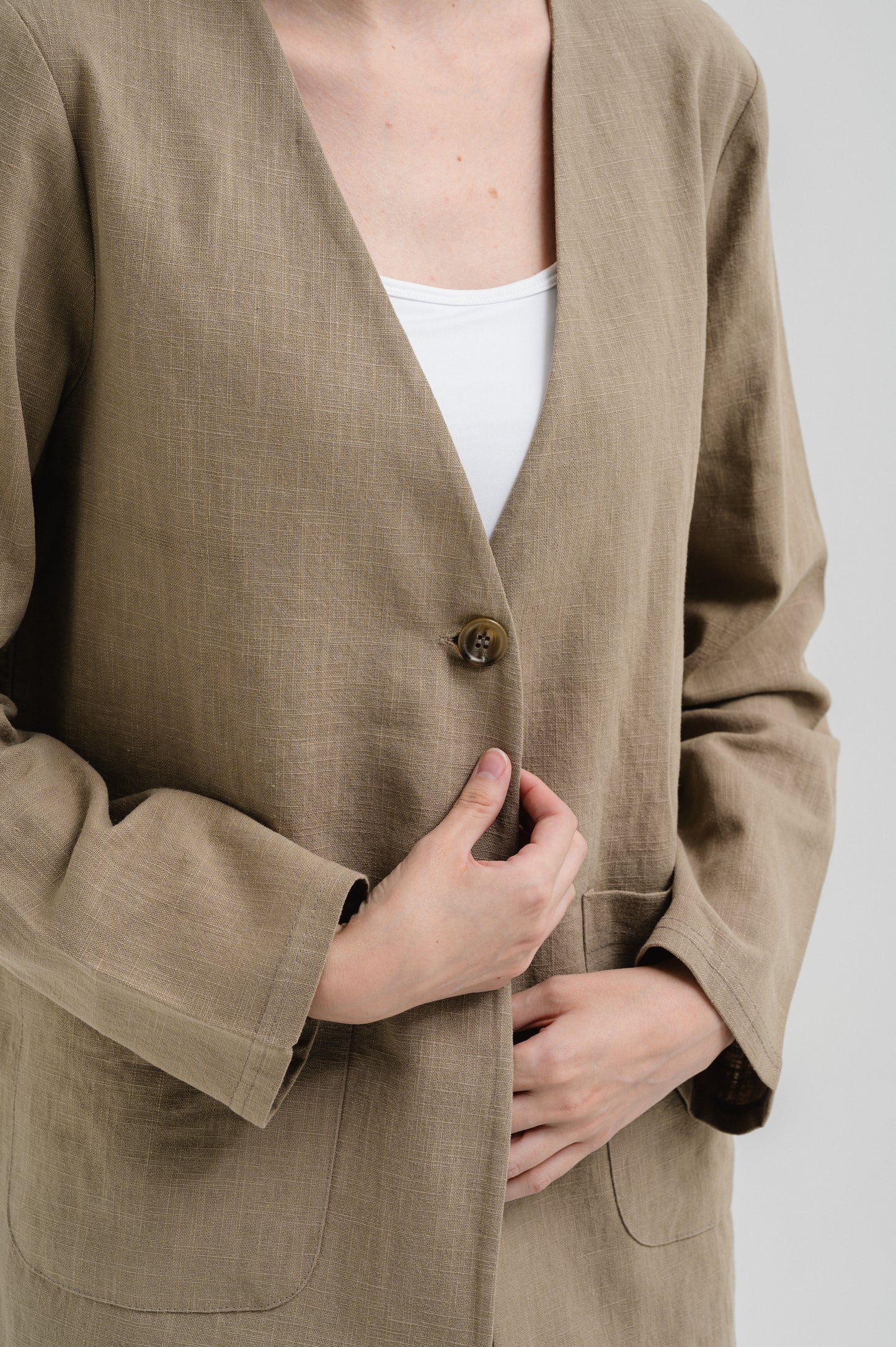 SAND LINEN BLAZER