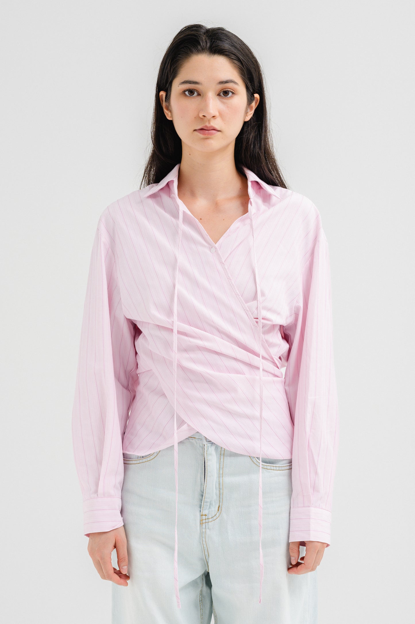 PINK STRIPED SHIRT