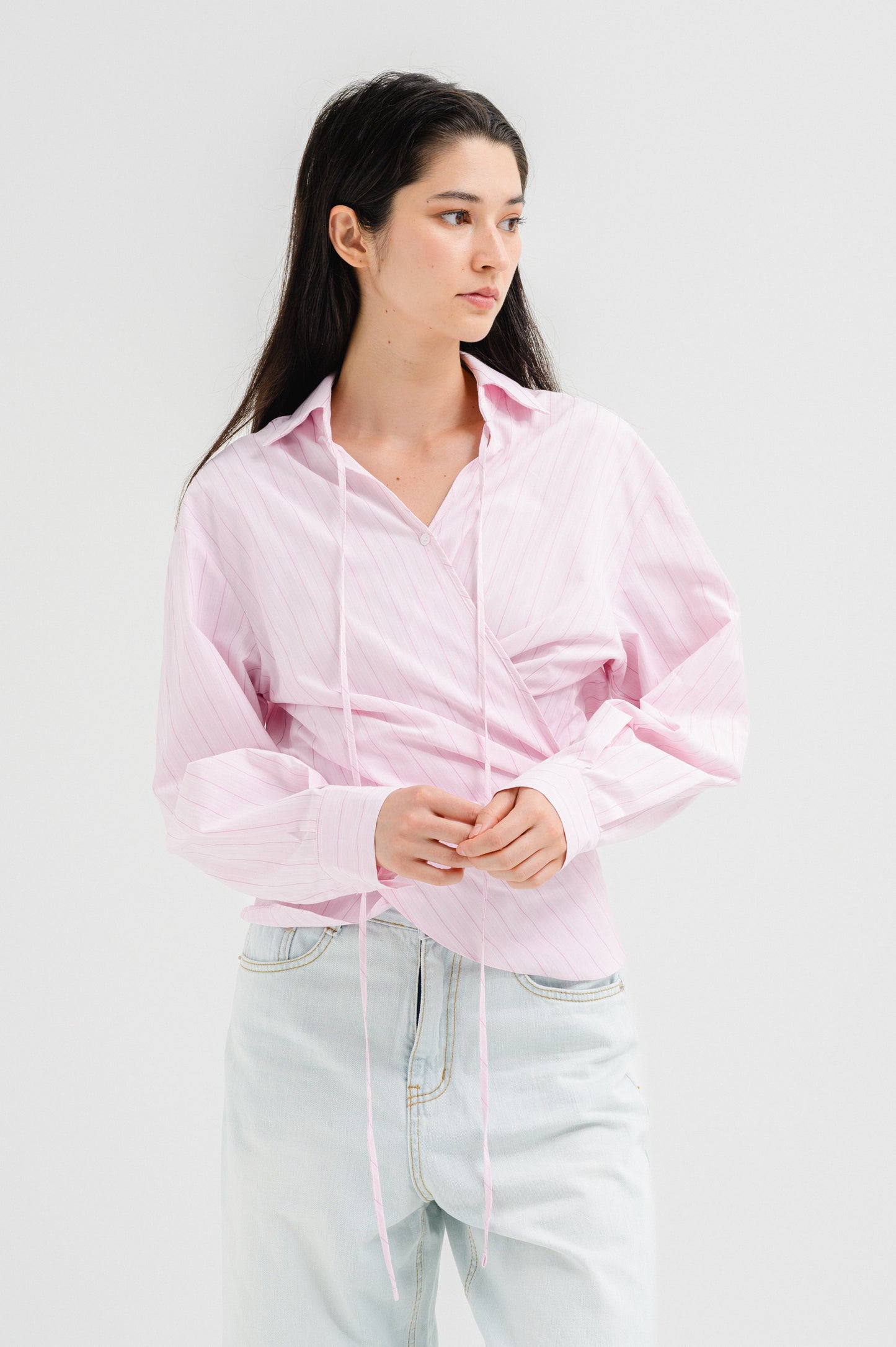 PINK STRIPED SHIRT