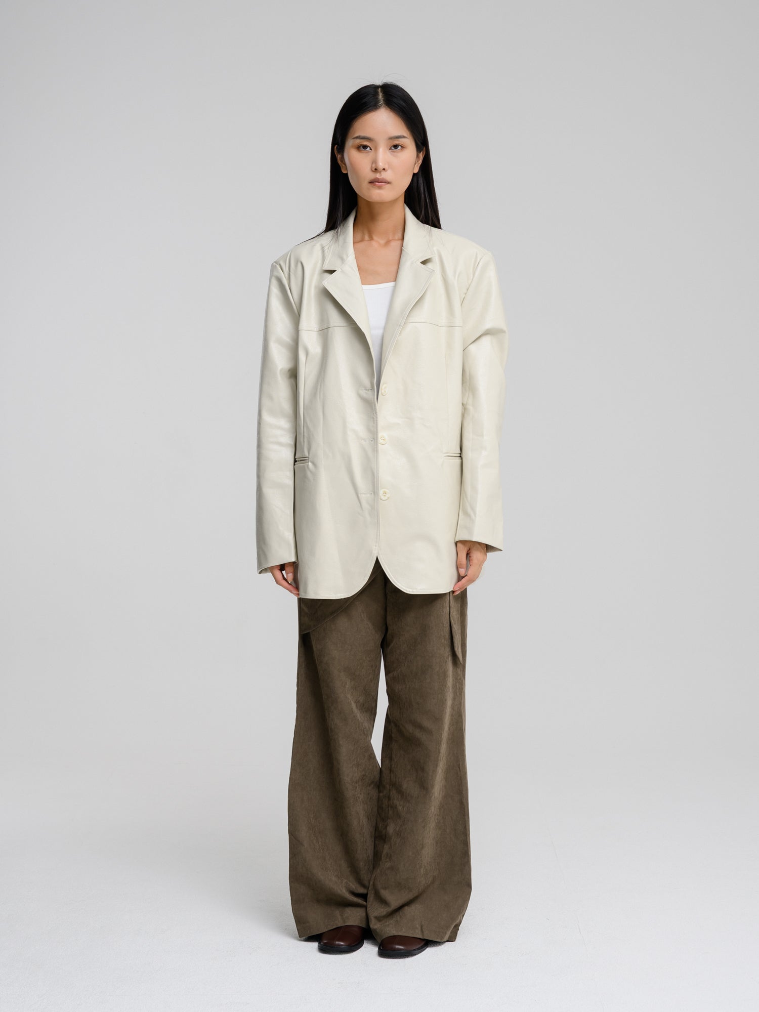 TAURA LEATHER BLAZER