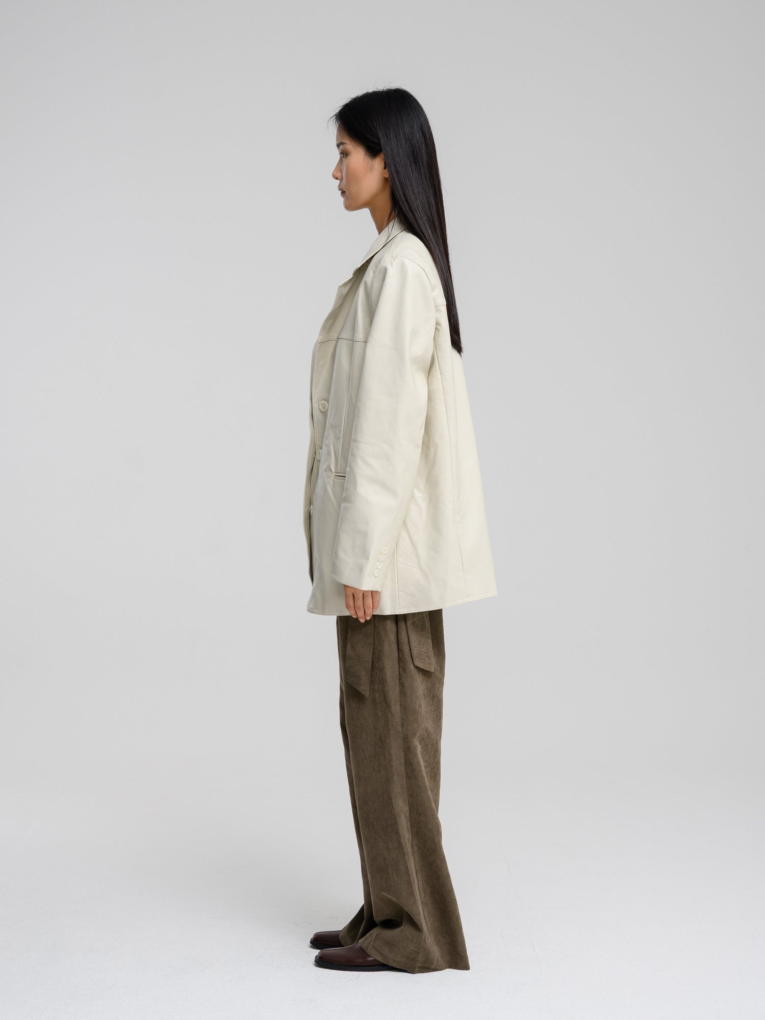 TAURA LEATHER BLAZER