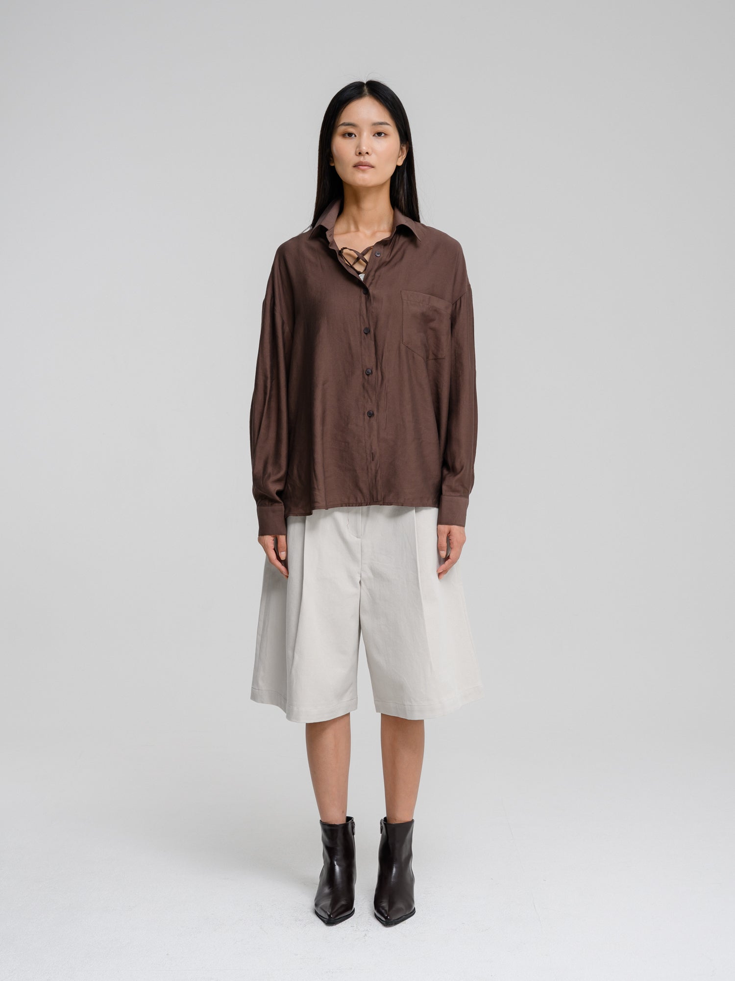 ELONA LACE-UP SHIRT