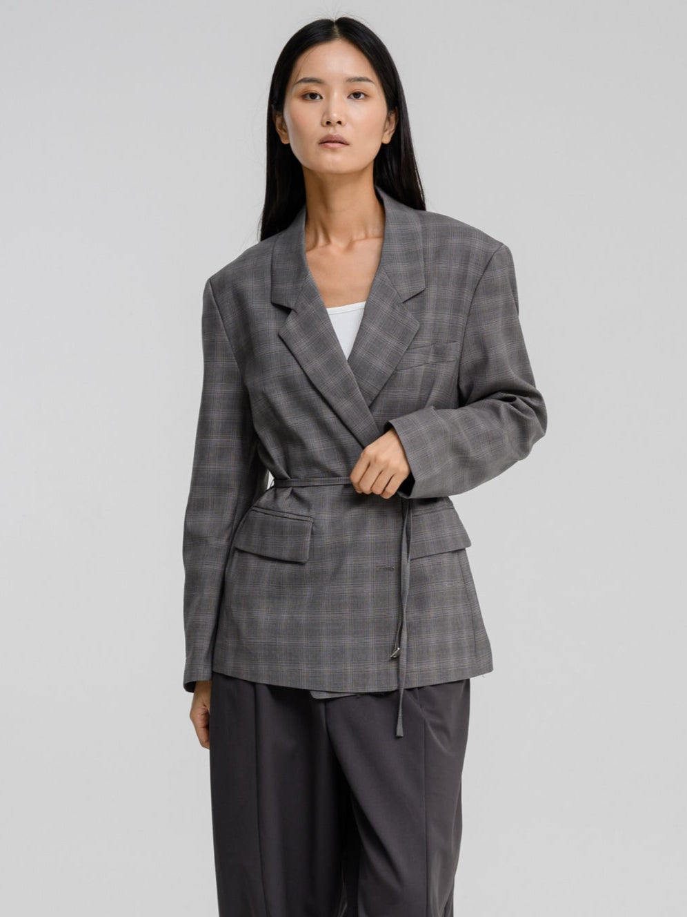 LEVIA PLAID BLAZER