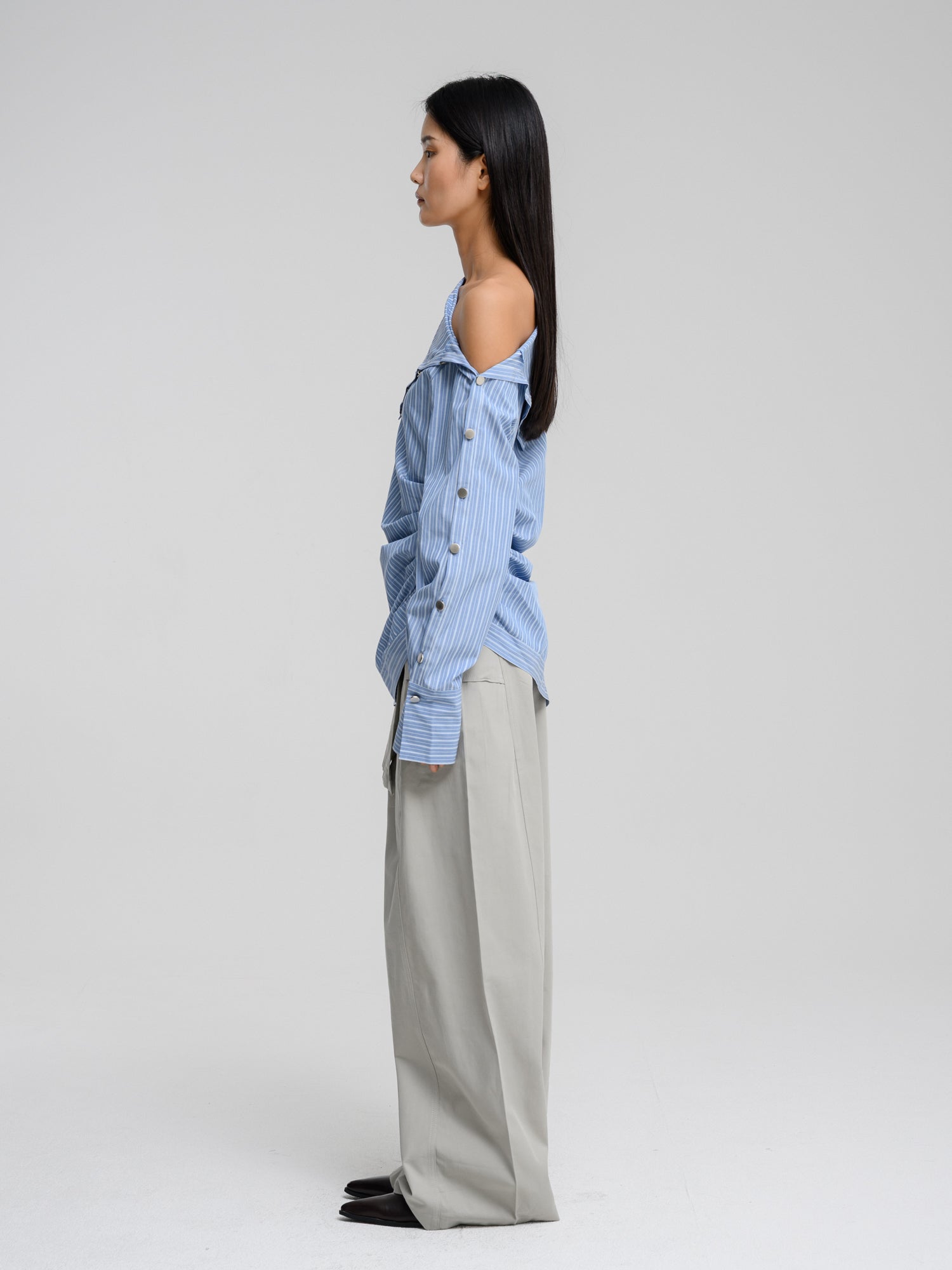 KAIA DRAPED SHIRT