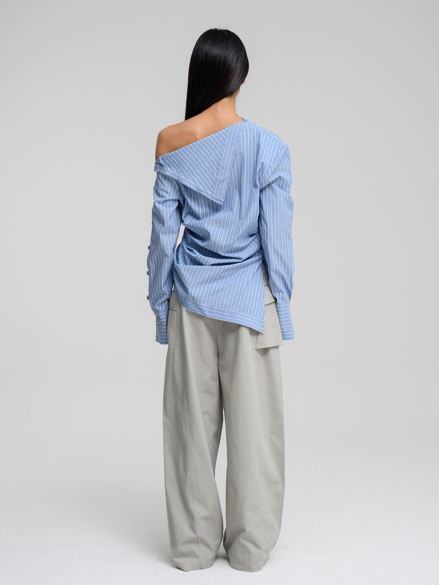 KAIA DRAPED SHIRT