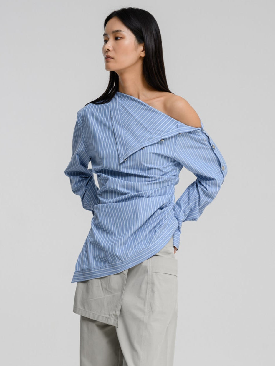 KAIA DRAPED SHIRT