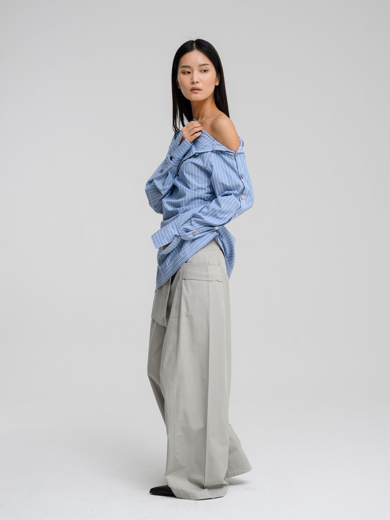 KAIA DRAPED SHIRT