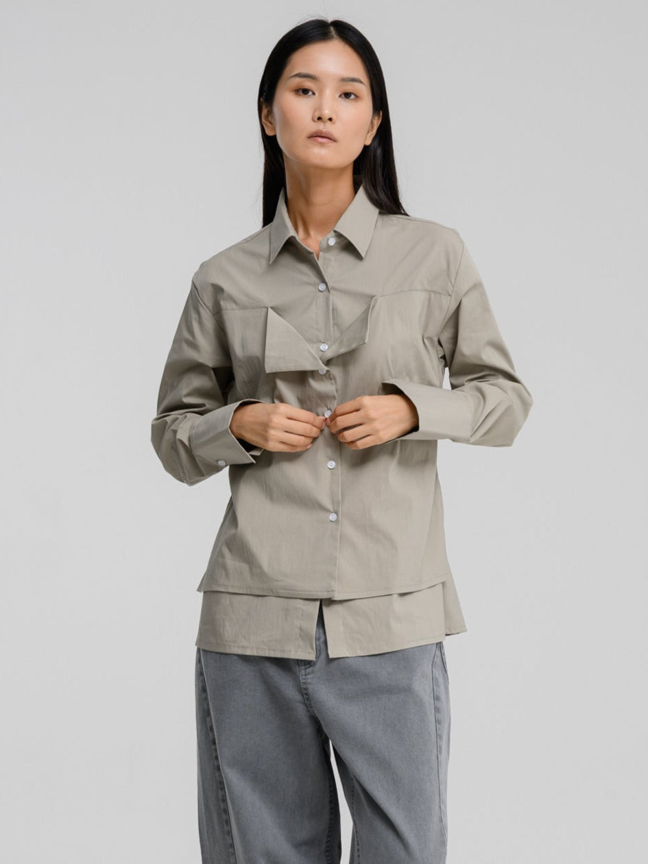 BUSTIER BEIGE SHIRT