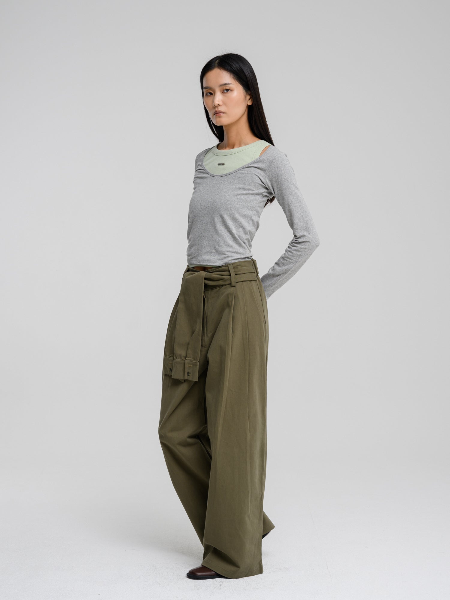 DEULIA DOUBLE LAYERED TOP