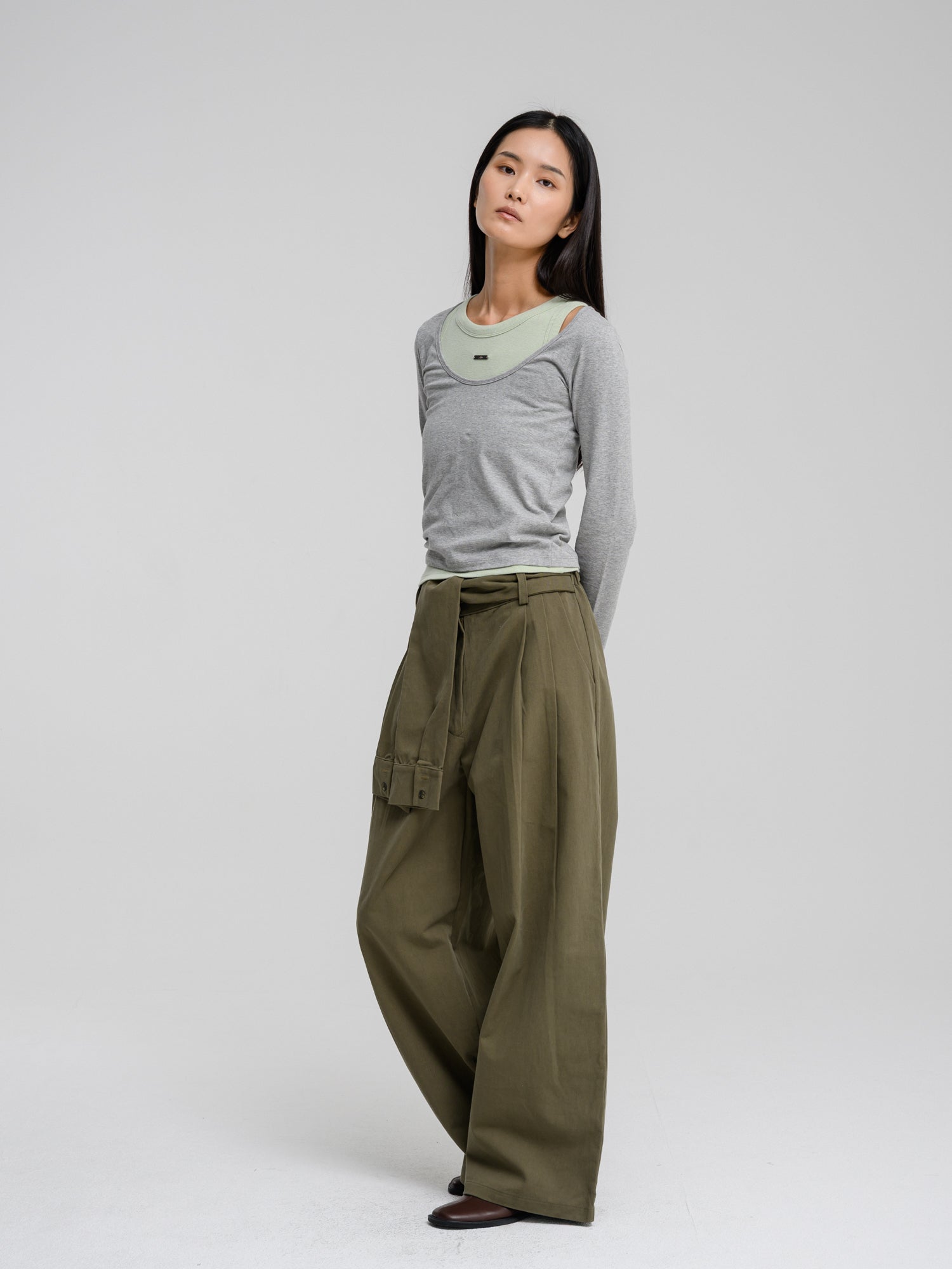 DEULIA DOUBLE LAYERED TOP