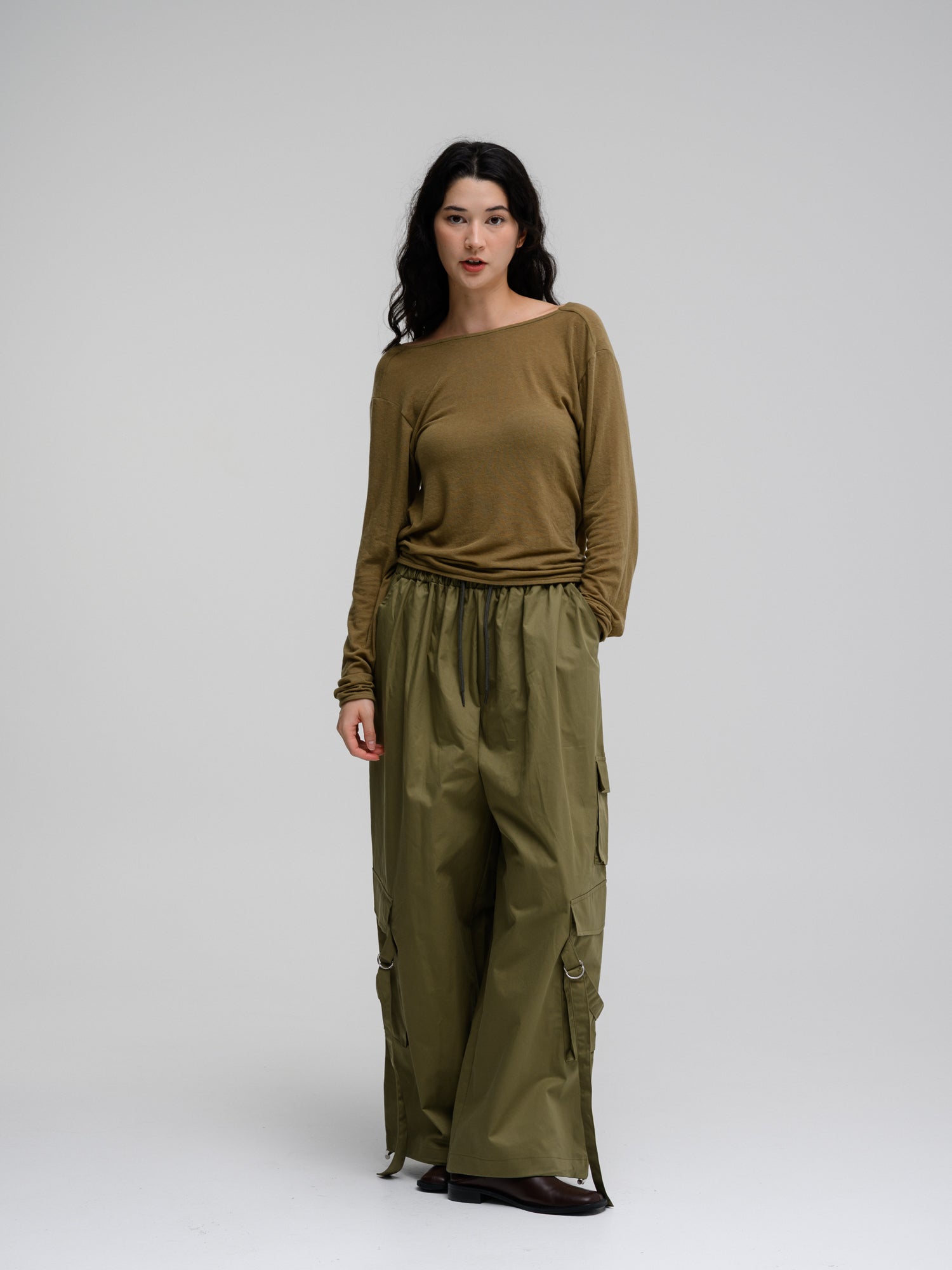 DRAPED BACK TOP