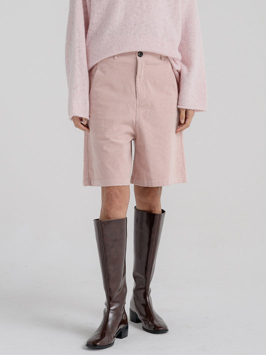 PINK CORDUROY SHORTS