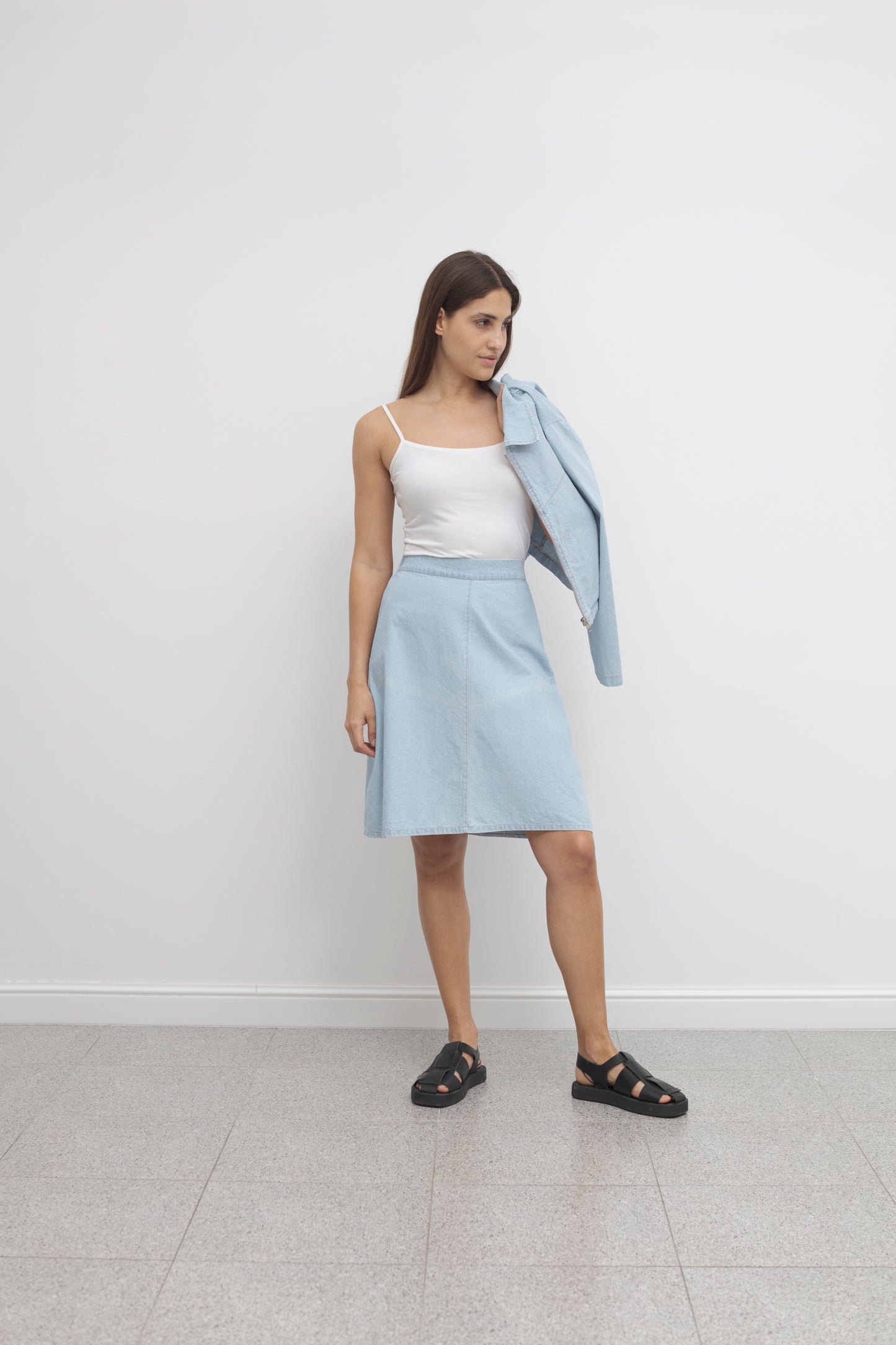 DENIM SKIRT SET