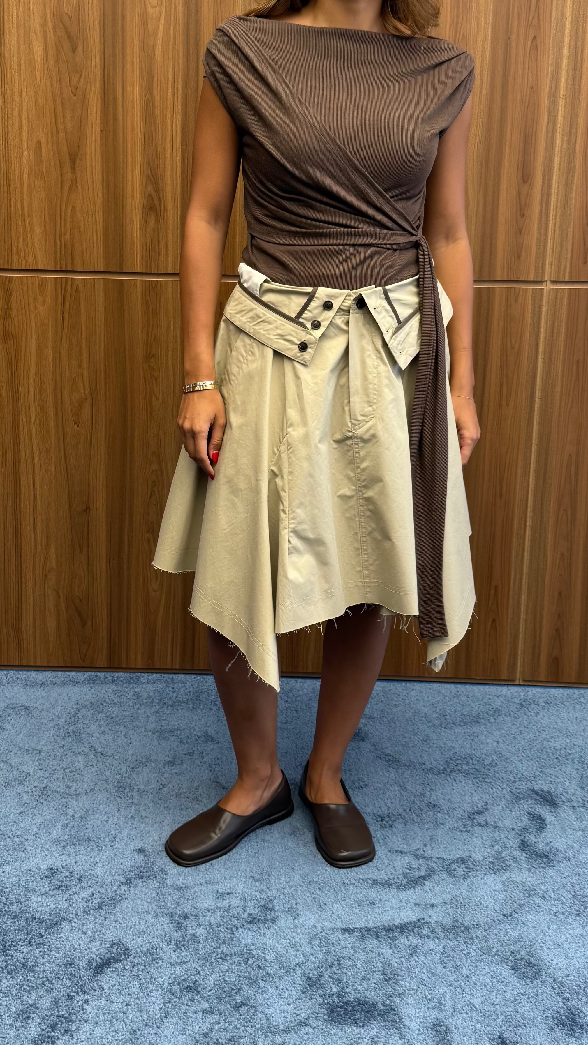 FOLDED WAIST SKIRT