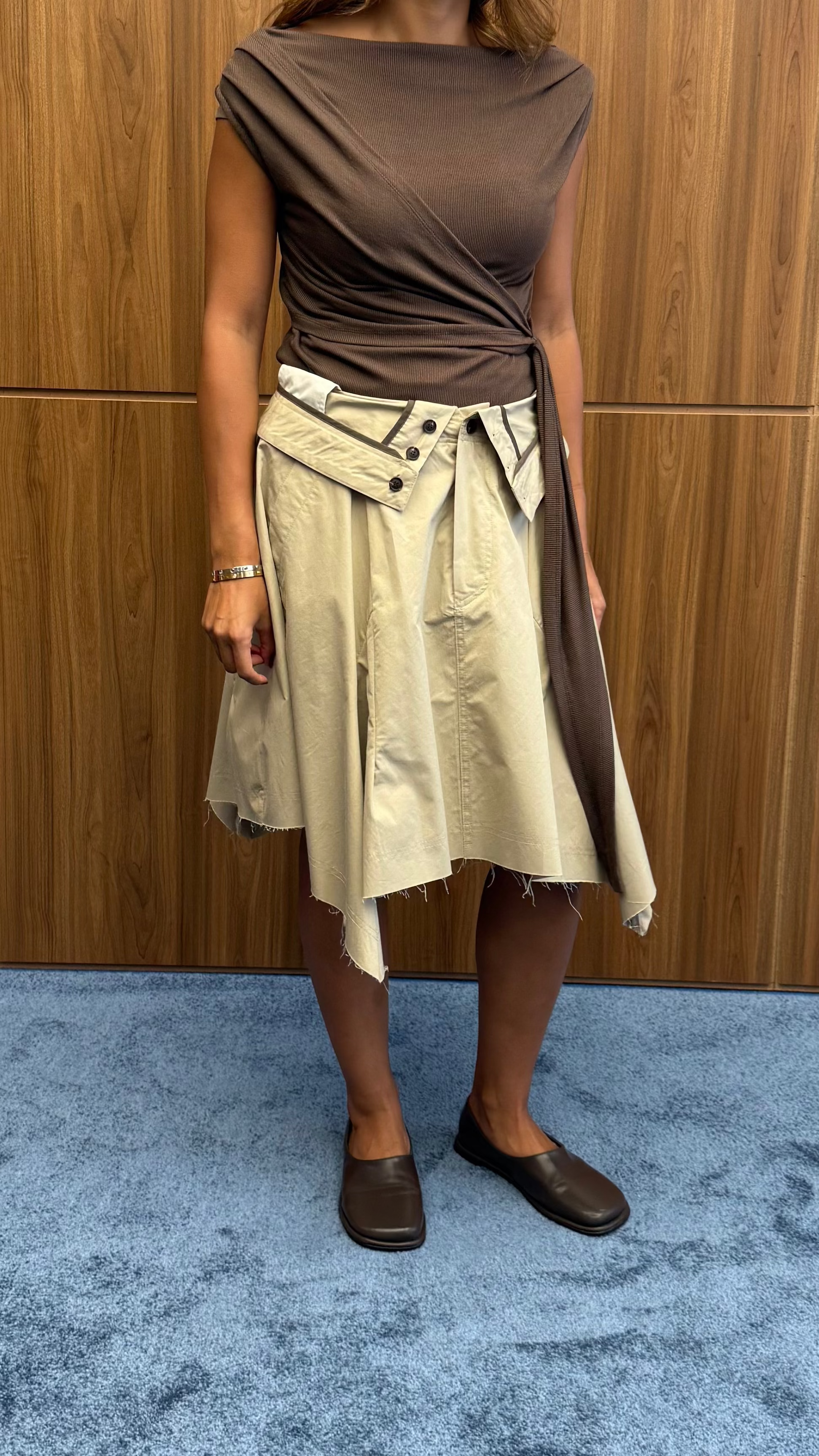 FOLDED WAIST SKIRT