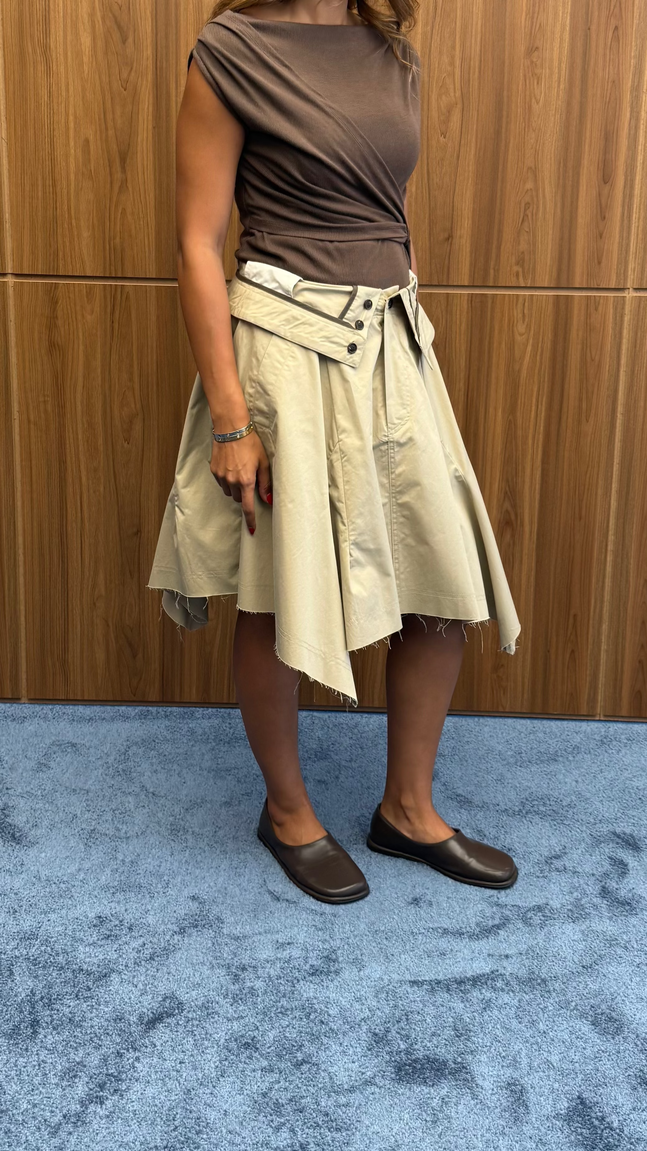 FOLDED WAIST SKIRT