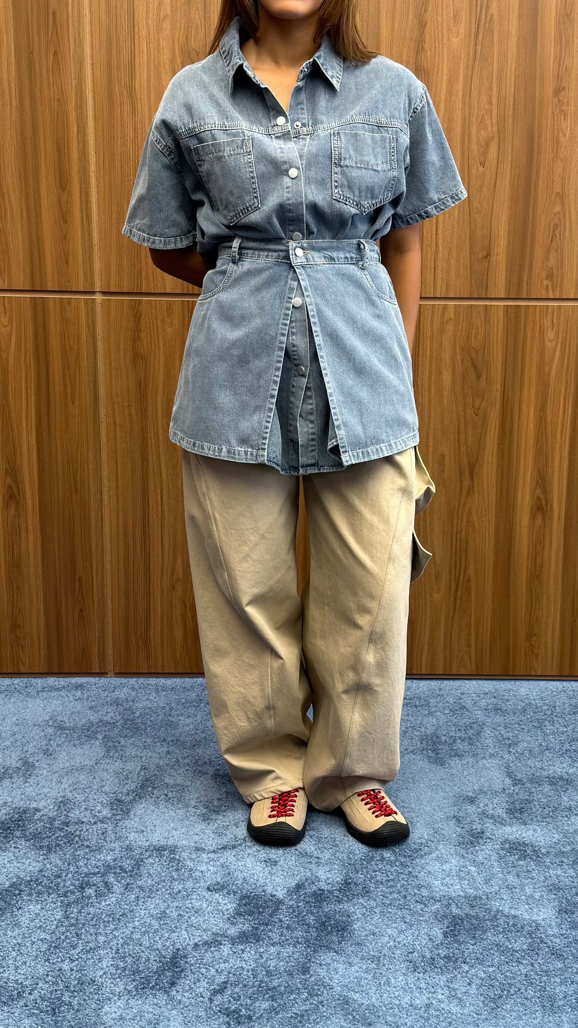 DENIM TIE SHIRT