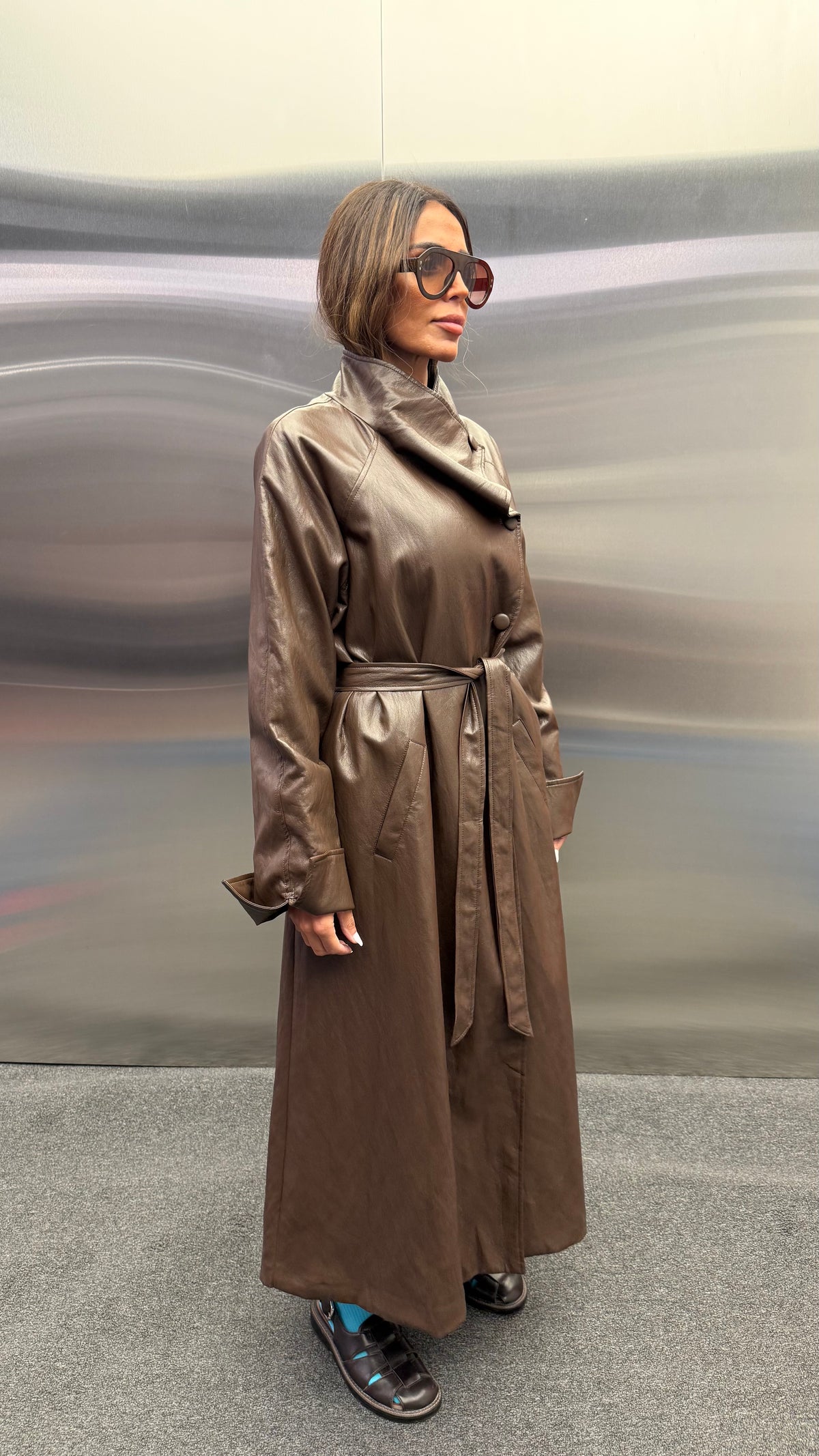 ELVA LEATHER COAT
