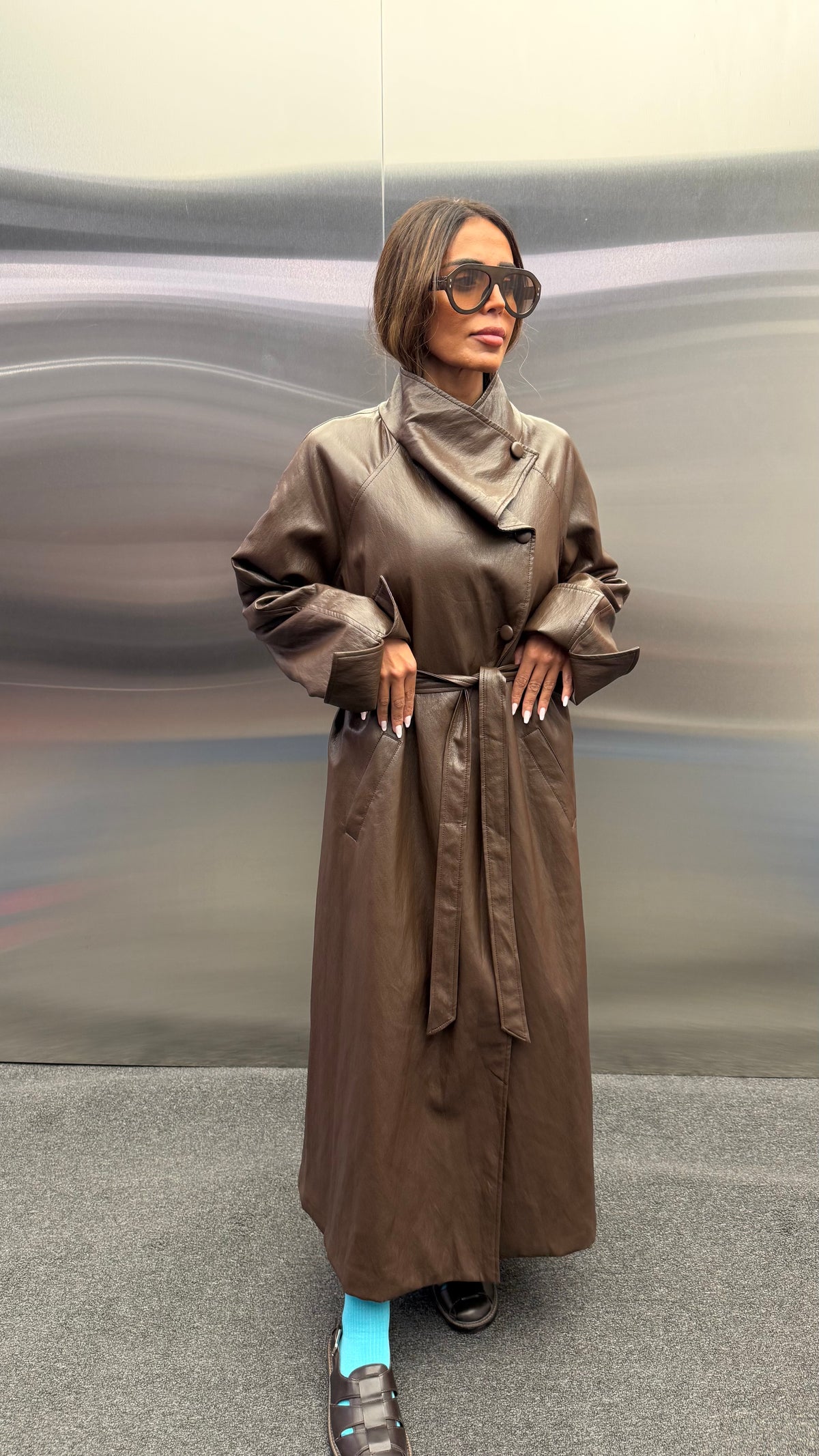ELVA LEATHER COAT