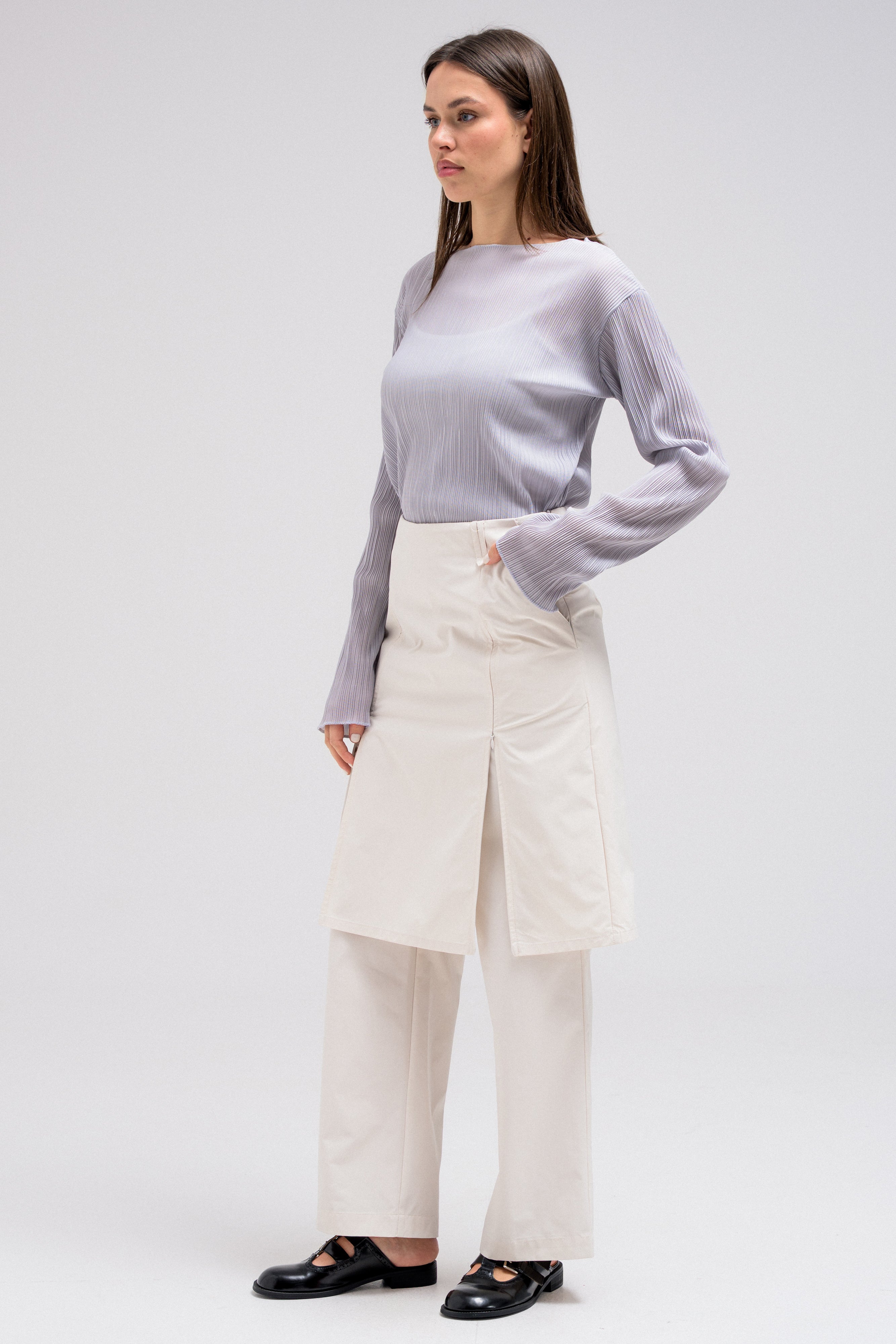 VEIL LAYERED SKIRT-PANT