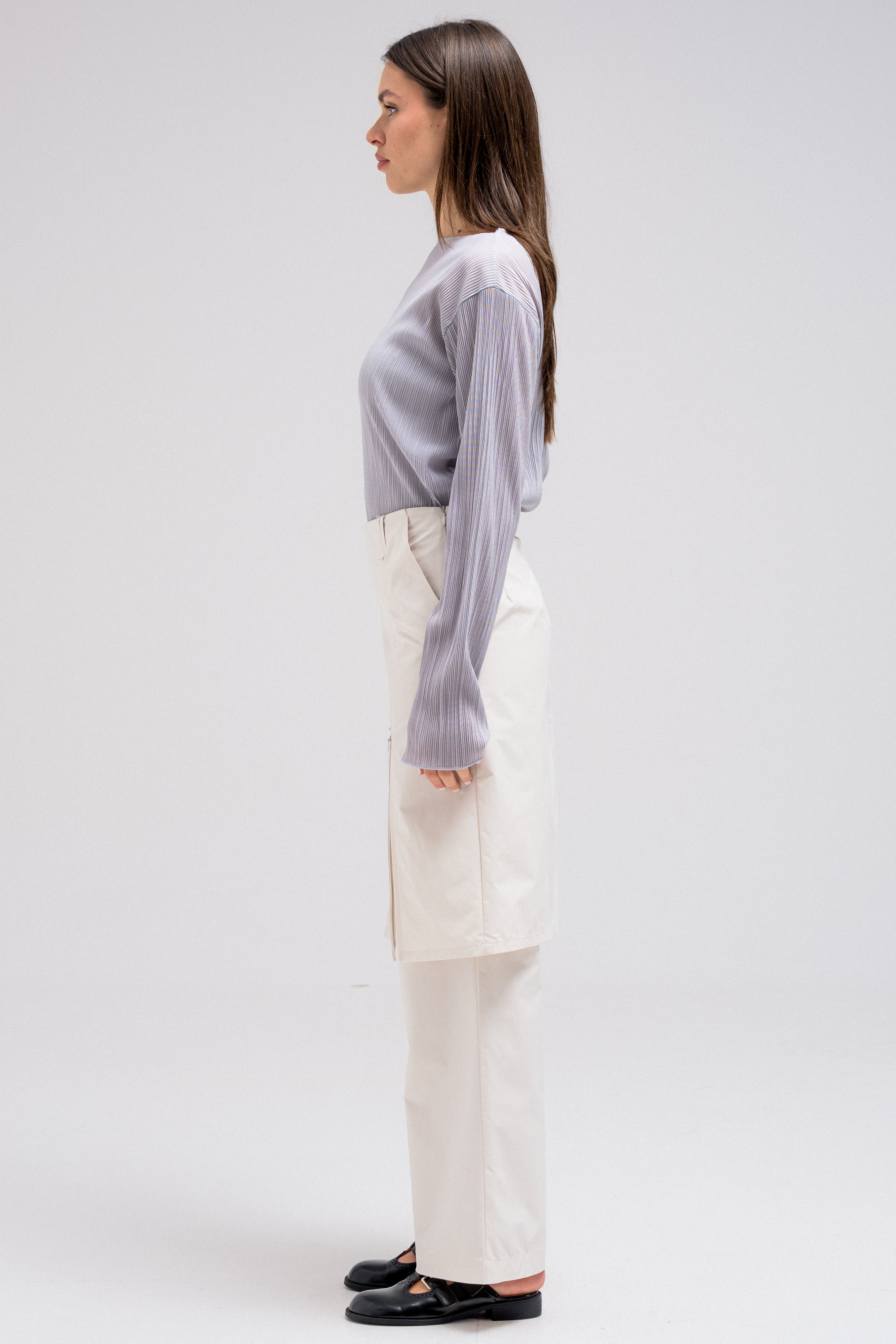VEIL LAYERED SKIRT-PANT