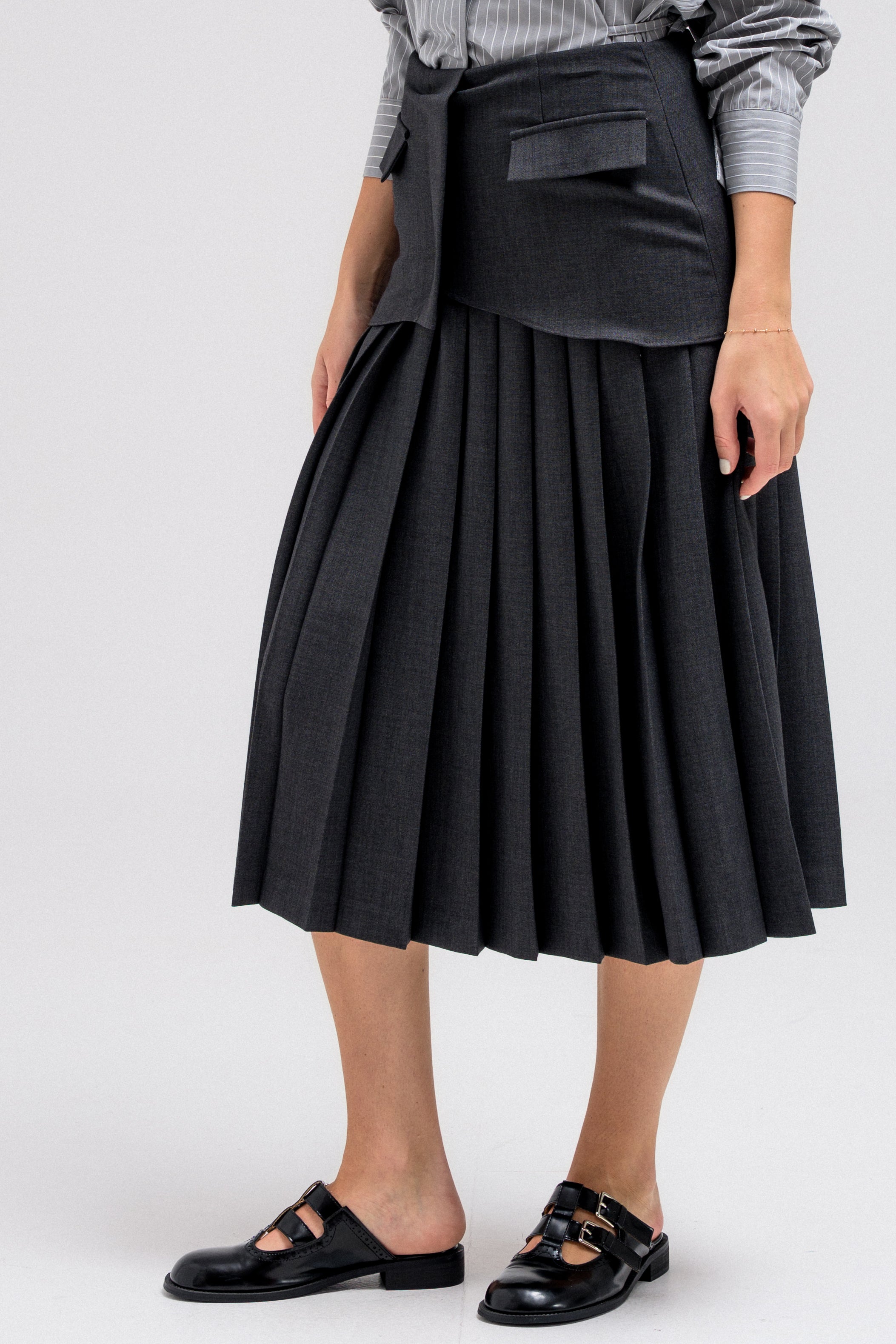 ZELIN PLEATED SKIRT
