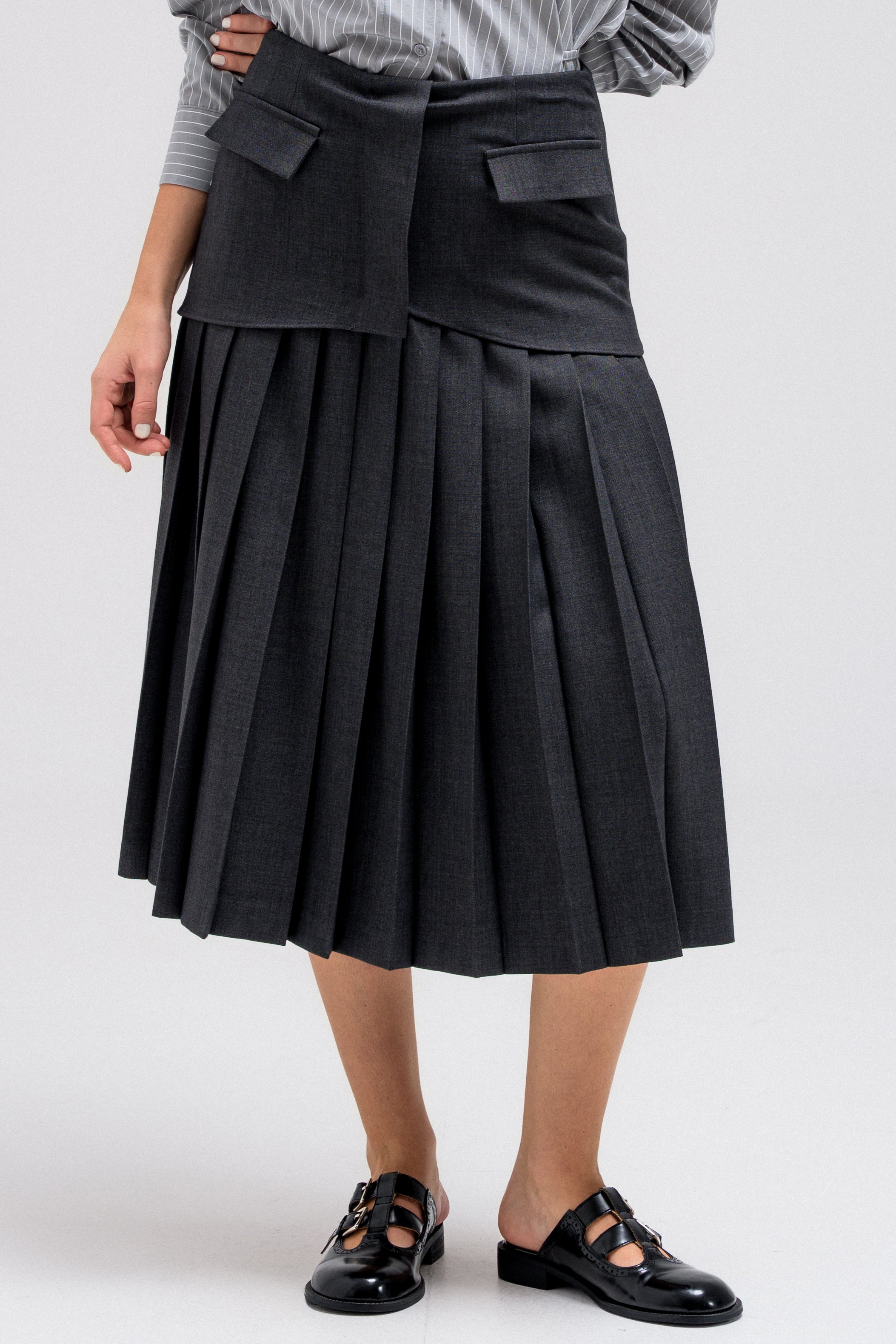 ZELIN PLEATED SKIRT