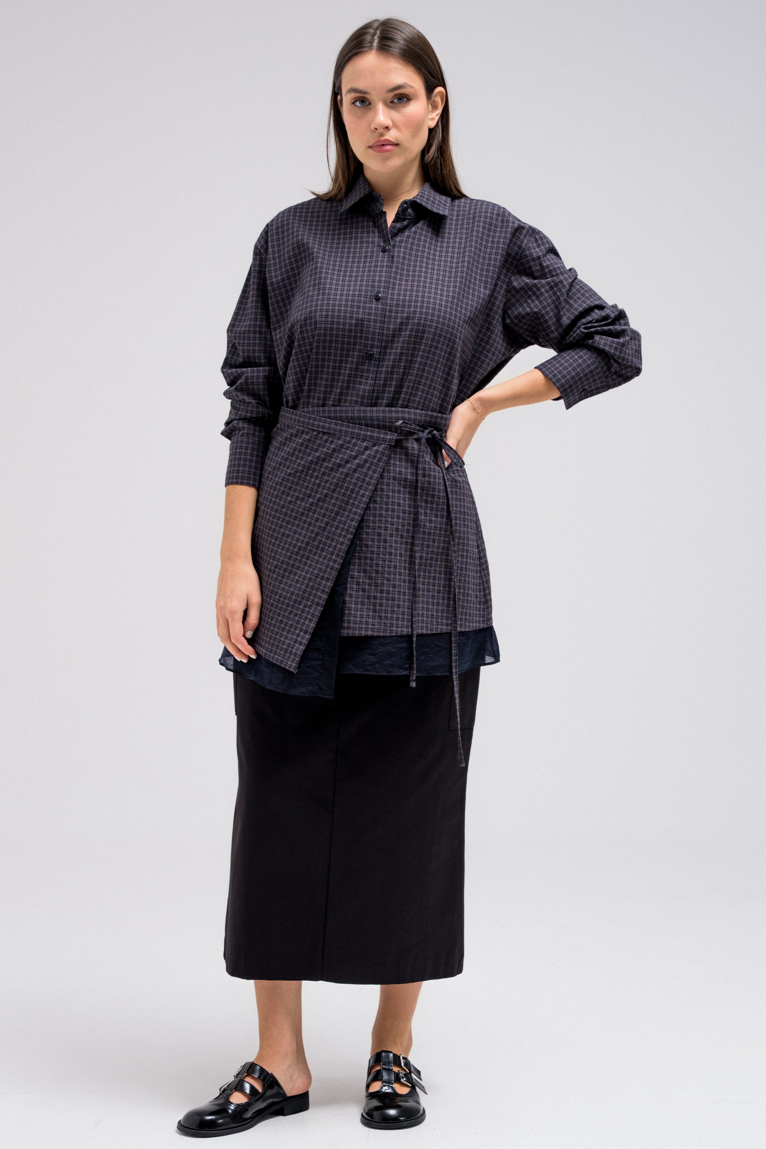 ZAVEN WAIST WRAP SHIRT