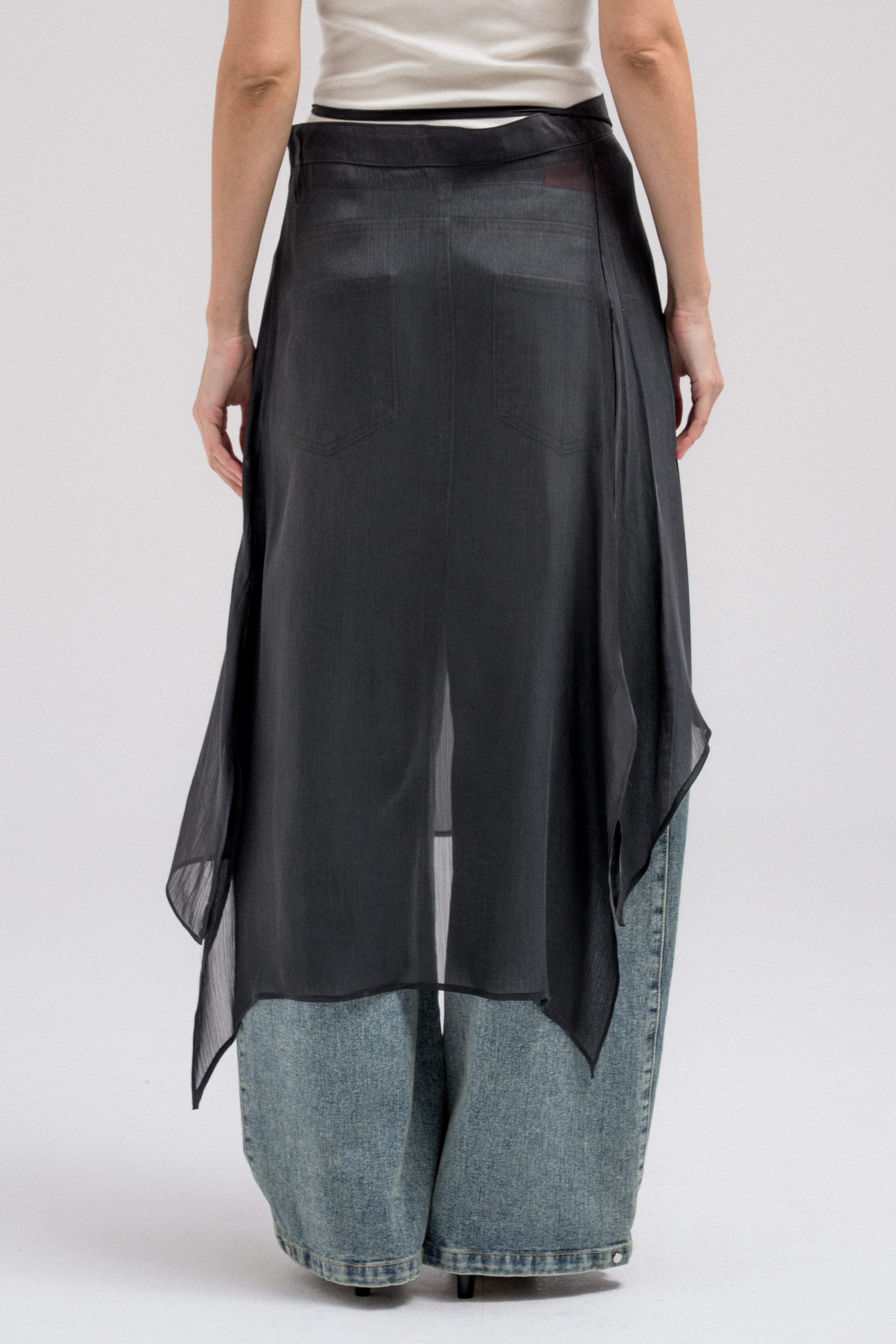 SHEER PANEL SKIRT
