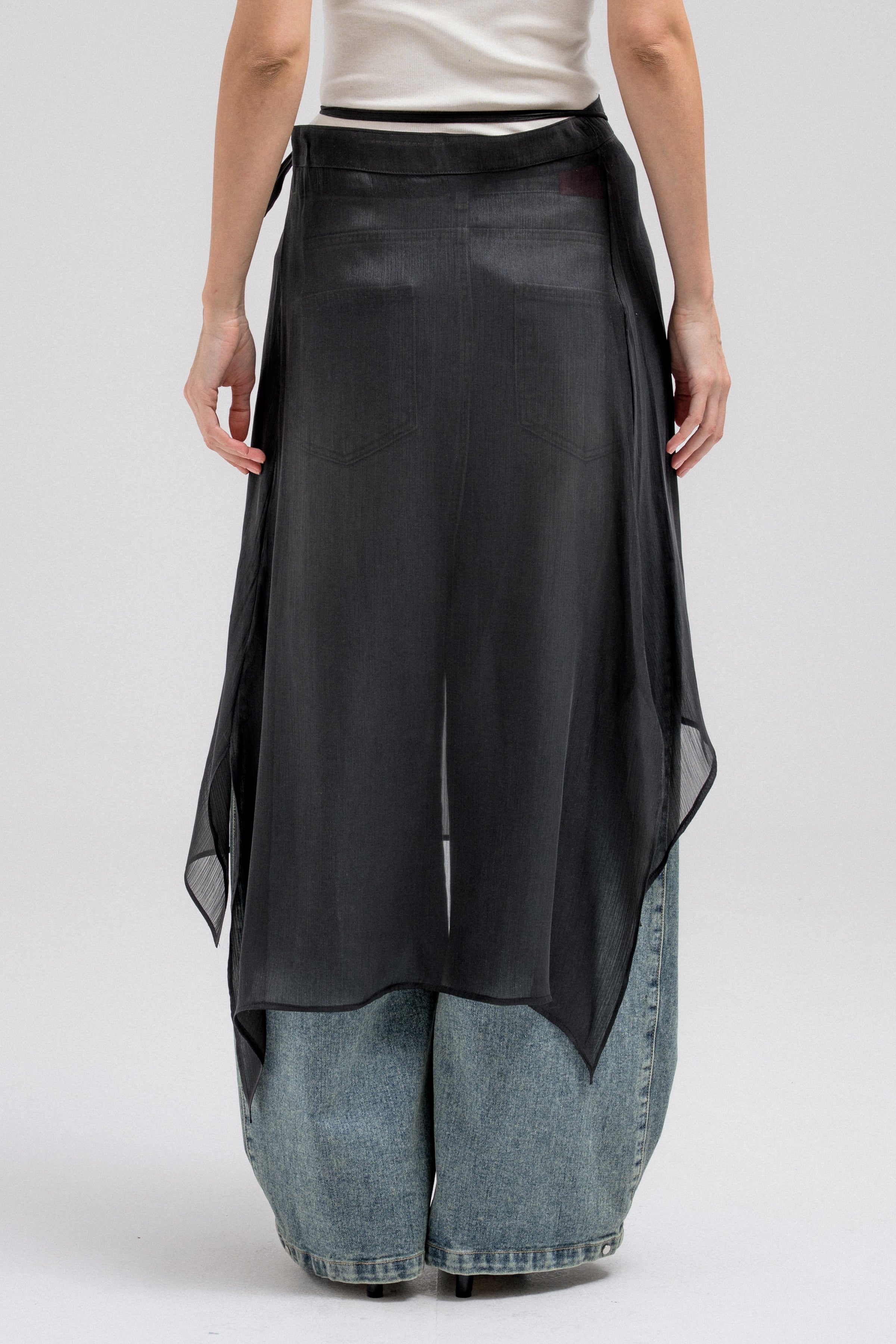 SHEER PANEL SKIRT