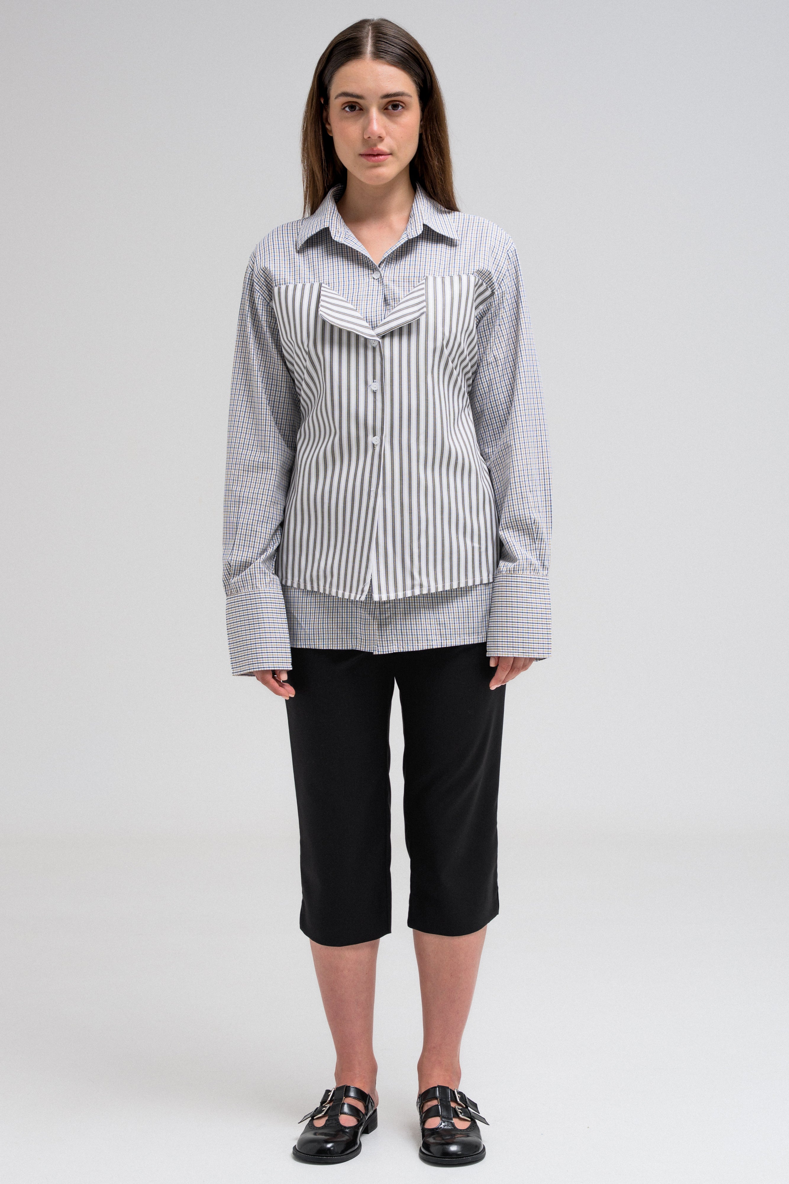 BUSTIER PLAID SHIRT V5