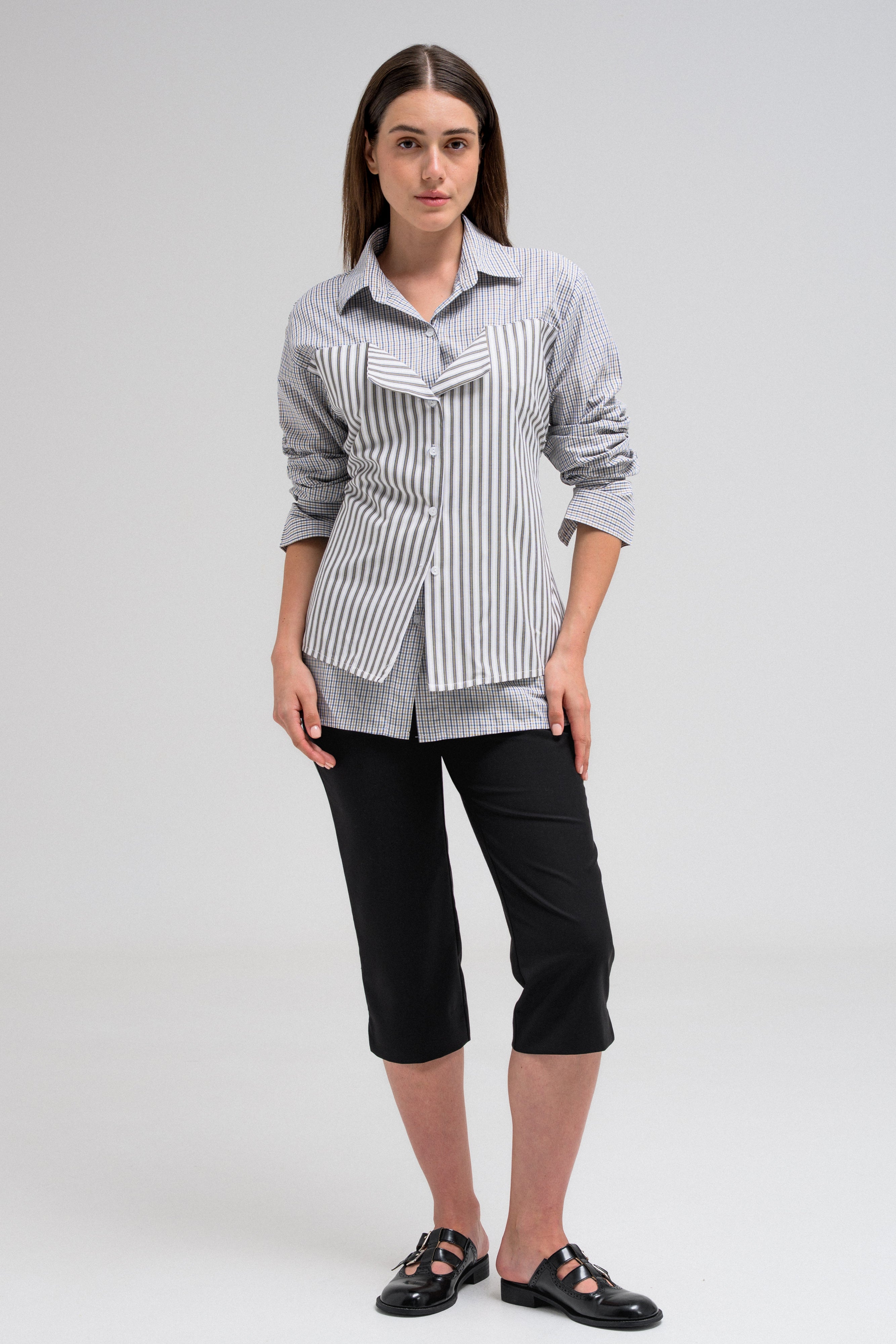 BUSTIER PLAID SHIRT V5