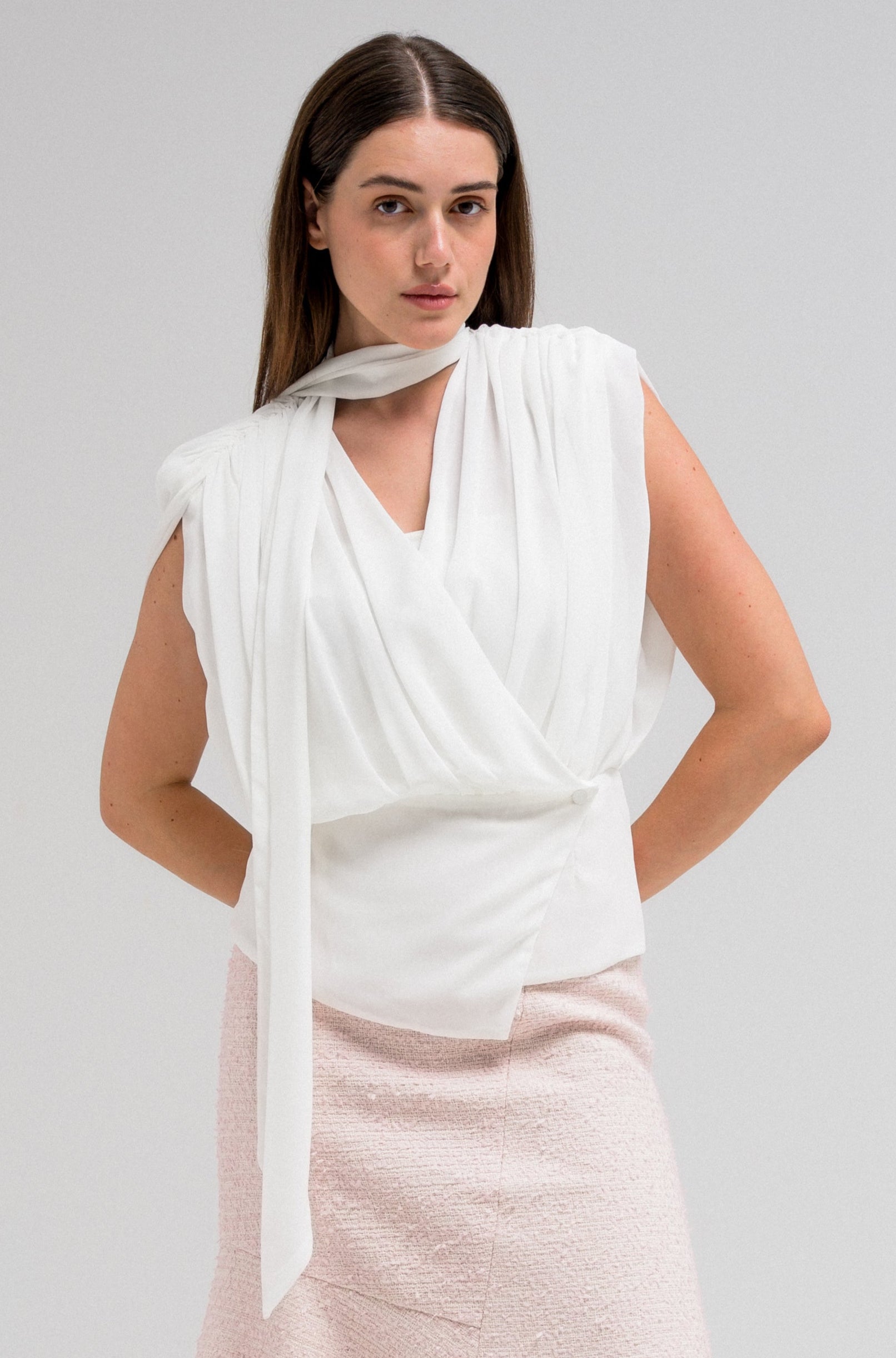 VERENE DRAPED BLOUSE