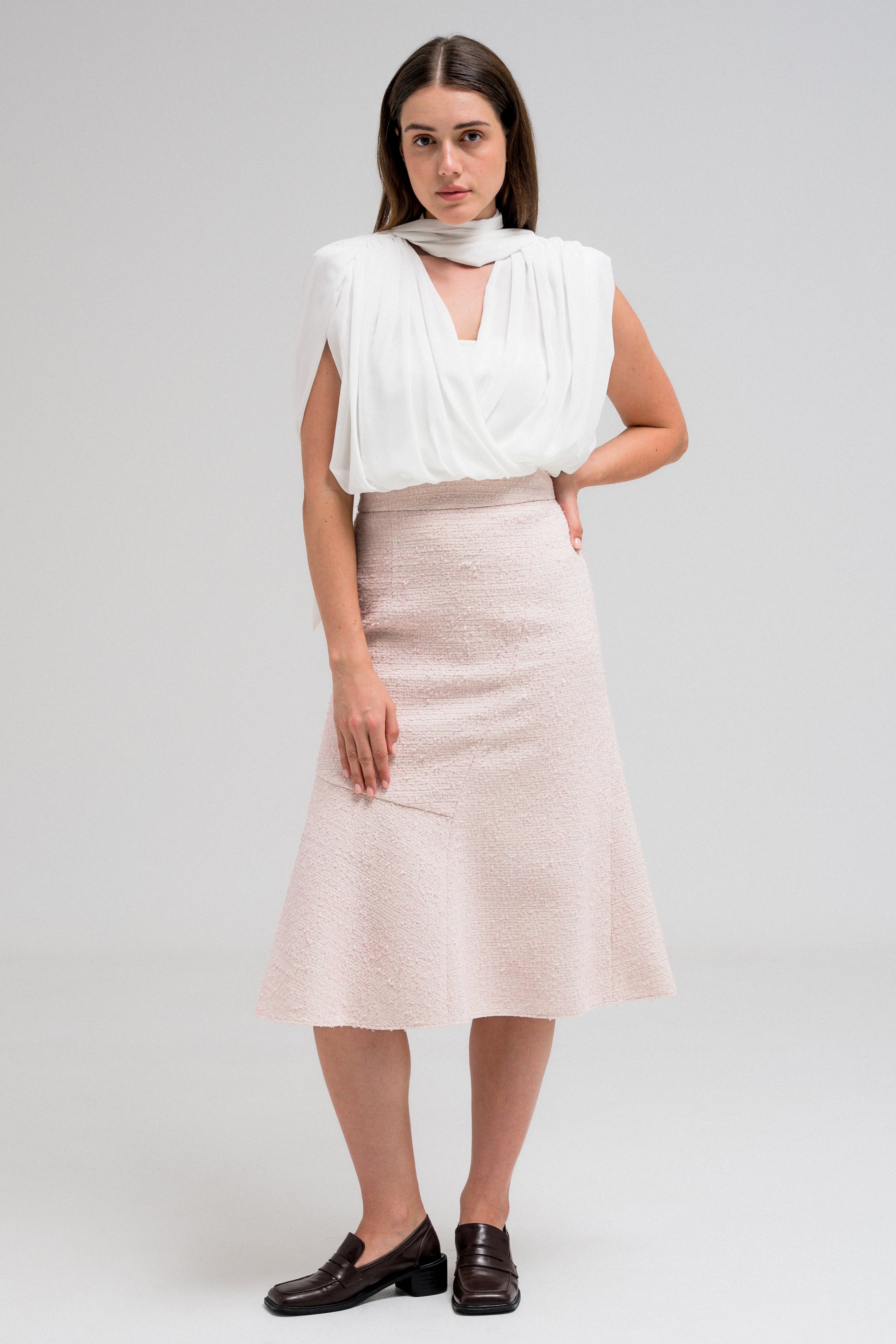 CASSIA FLARED MIDI SKIRT