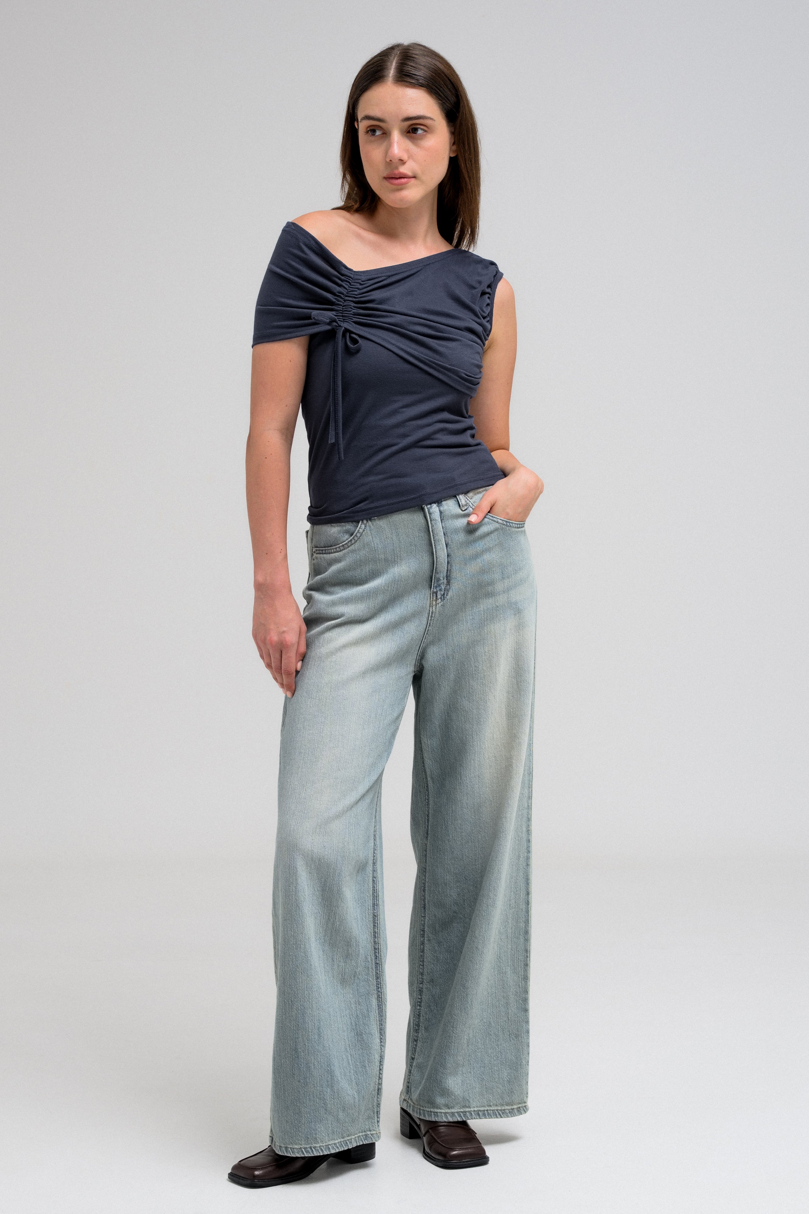 SYLVI DRAPED TUBE TOP