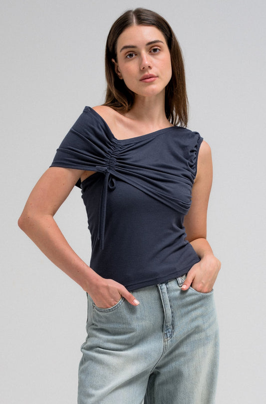 SYLVI DRAPED TUBE TOP