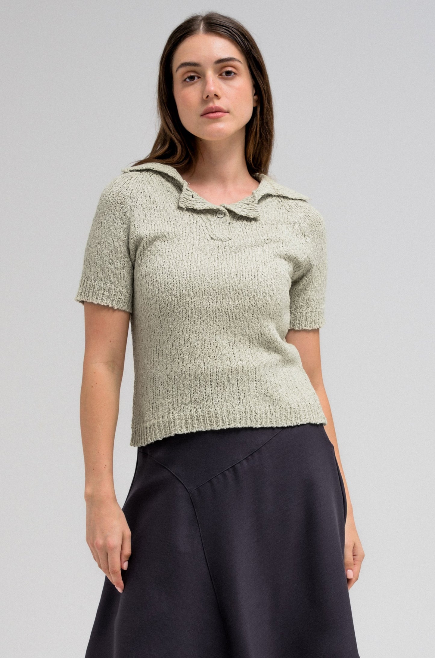 MILOU TEXTURED KNIT POLO