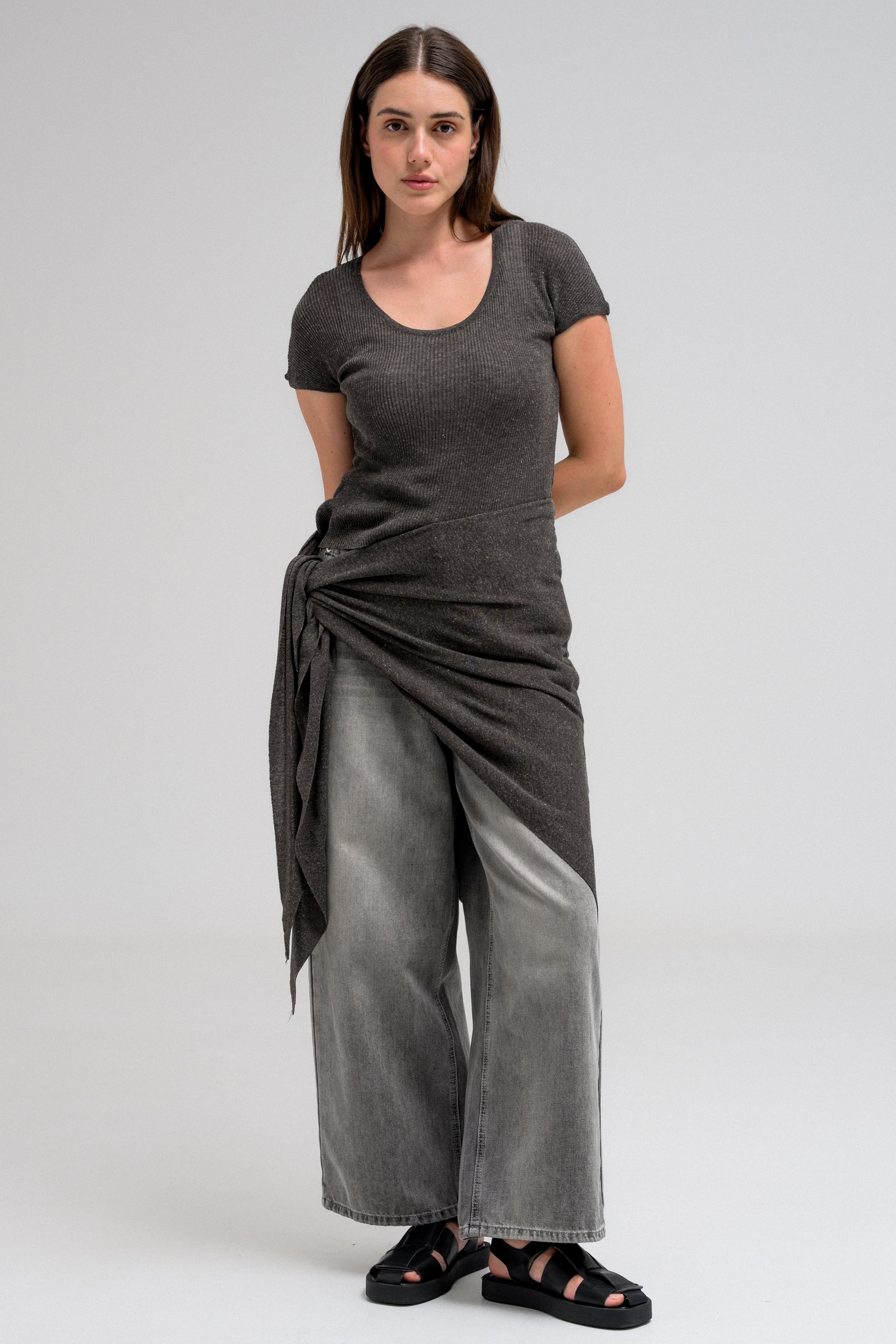 SERIN TOP AND SCARF SET