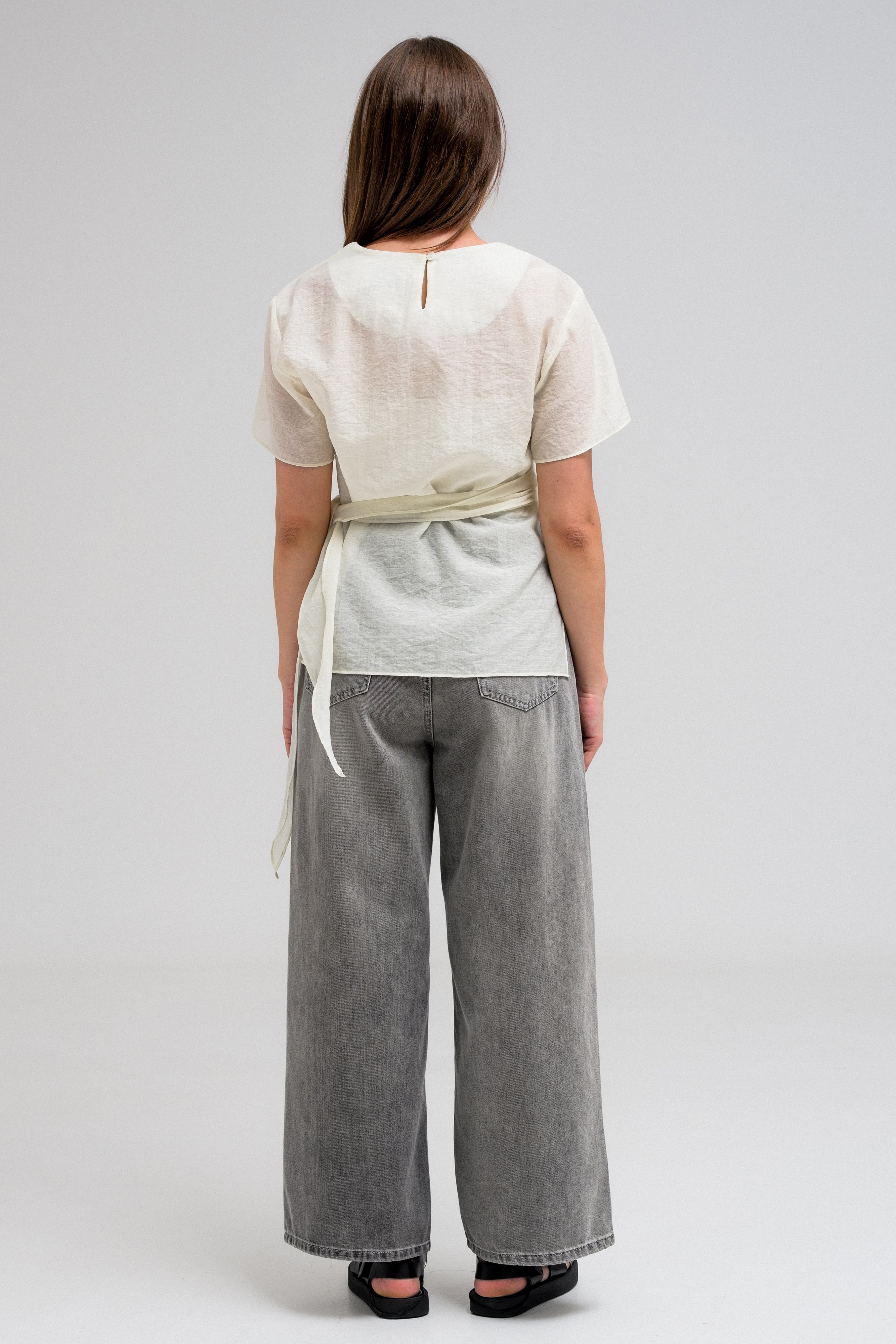 NALIA SHEER WRAPPED TOP