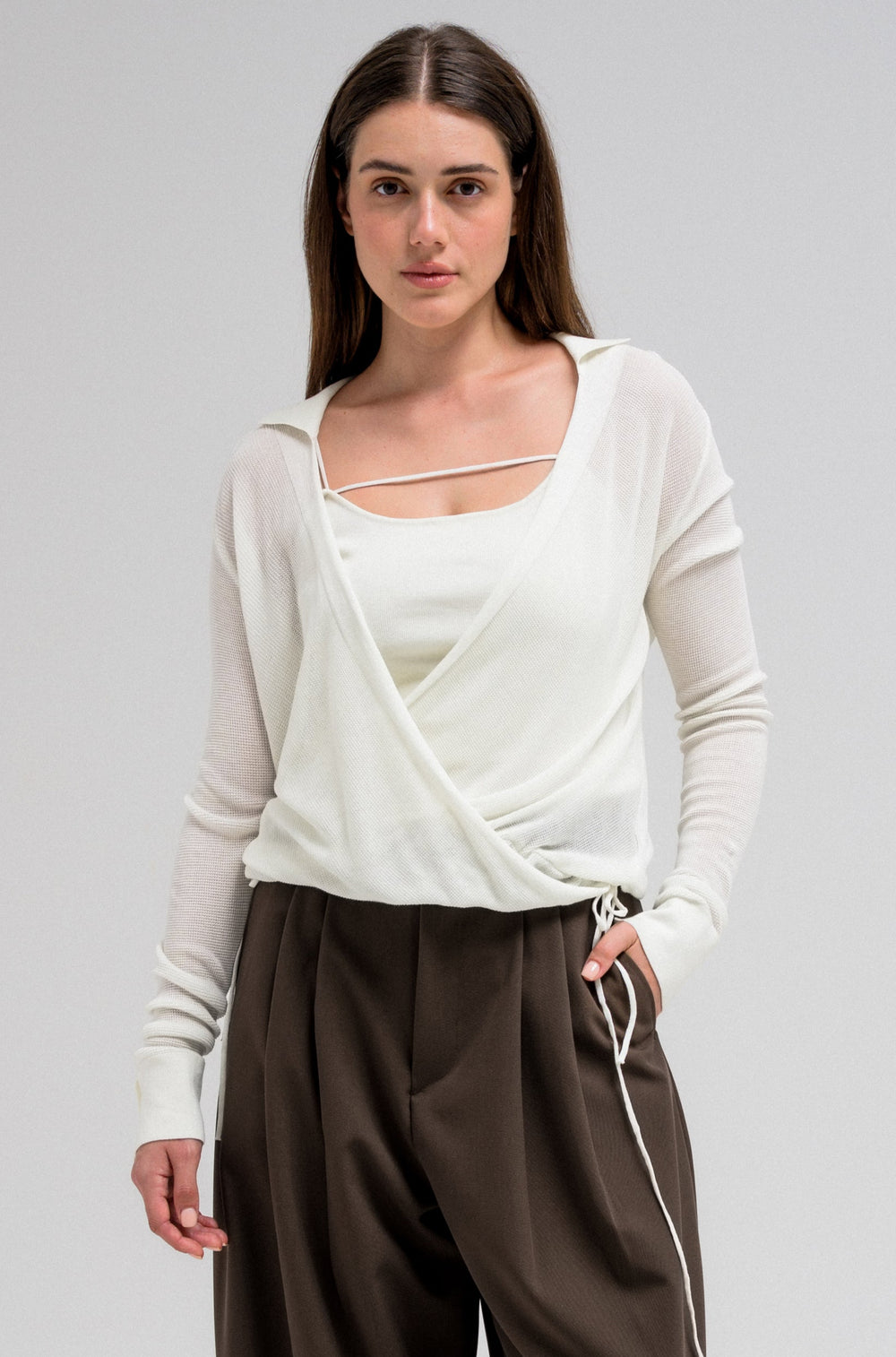 LIRA DRAPED BLOUSE