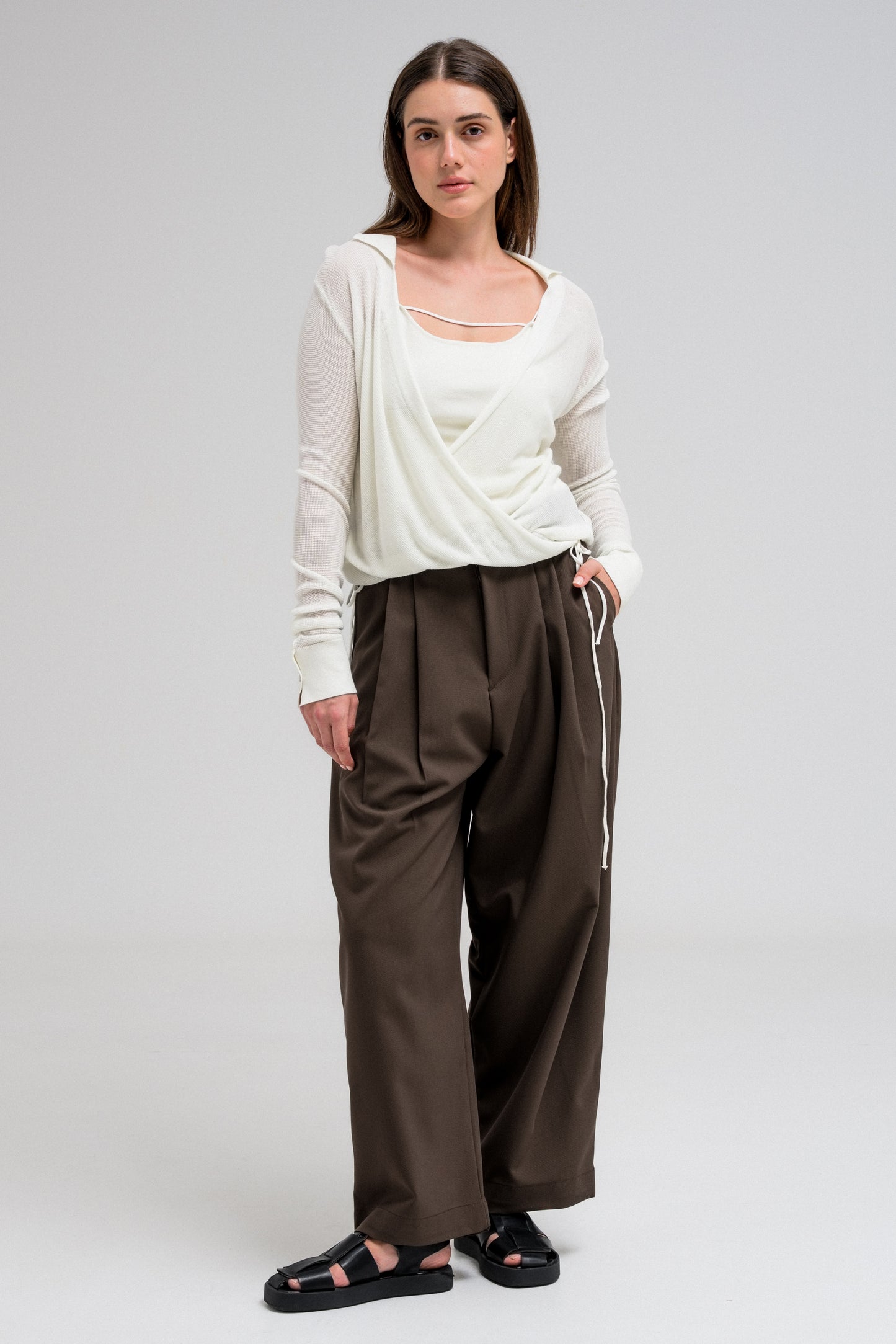 LIRA DRAPED BLOUSE