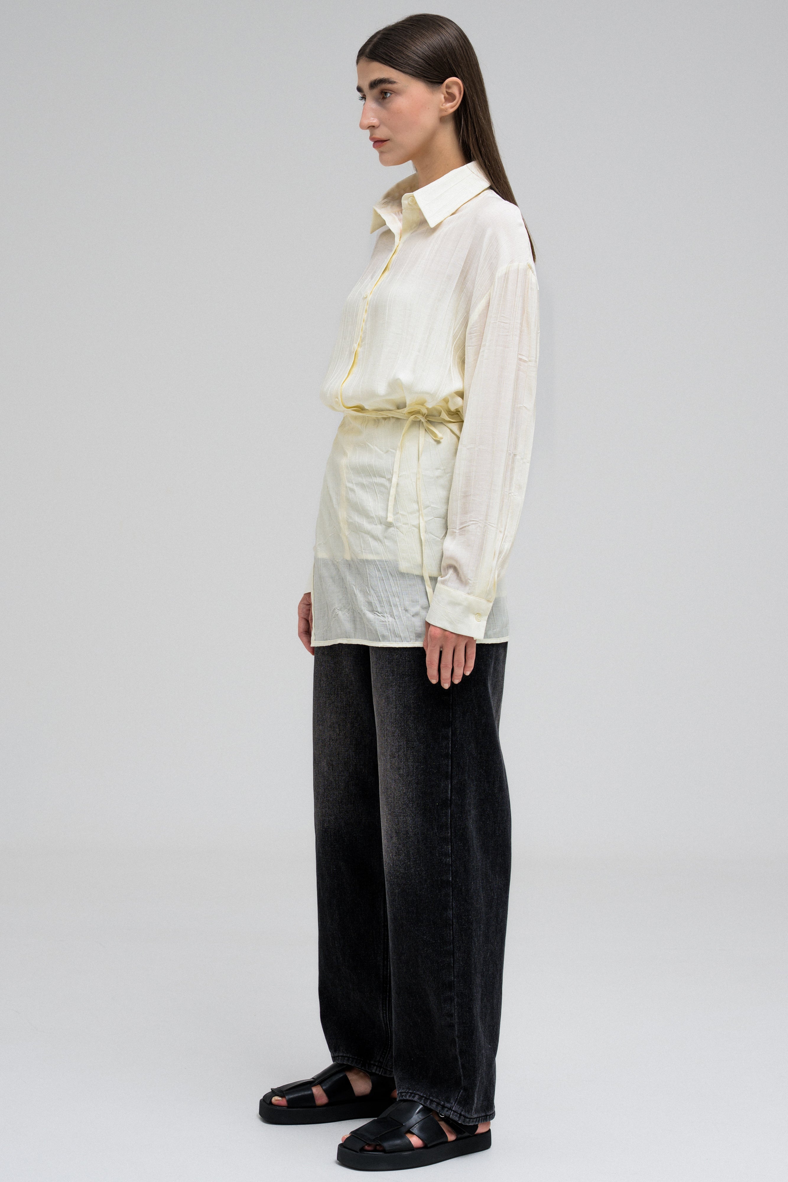 BECCA IVORY WRAPPED SHIRT