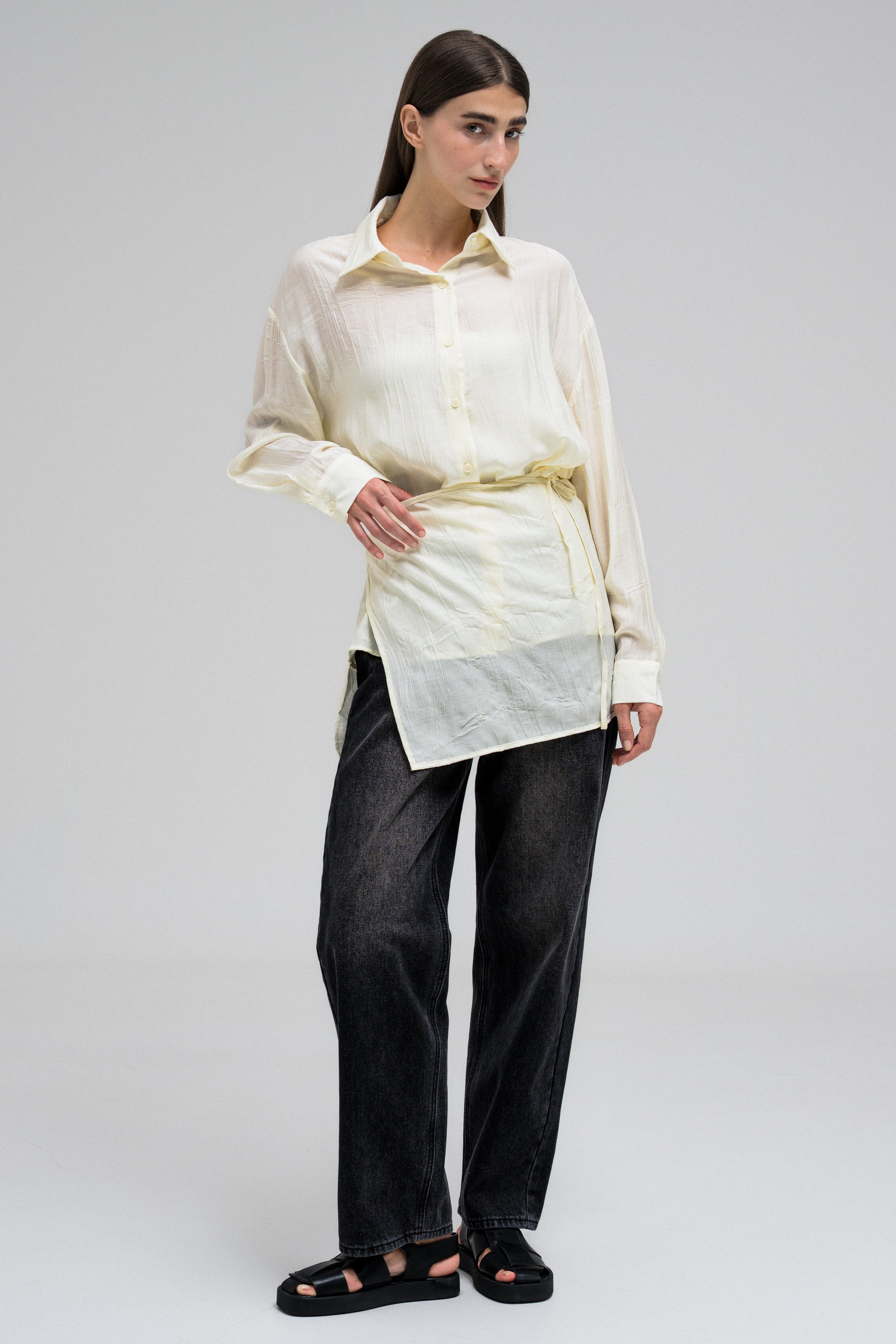 BECCA IVORY WRAPPED SHIRT