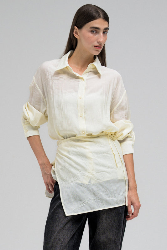 BECCA IVORY WRAPPED SHIRT