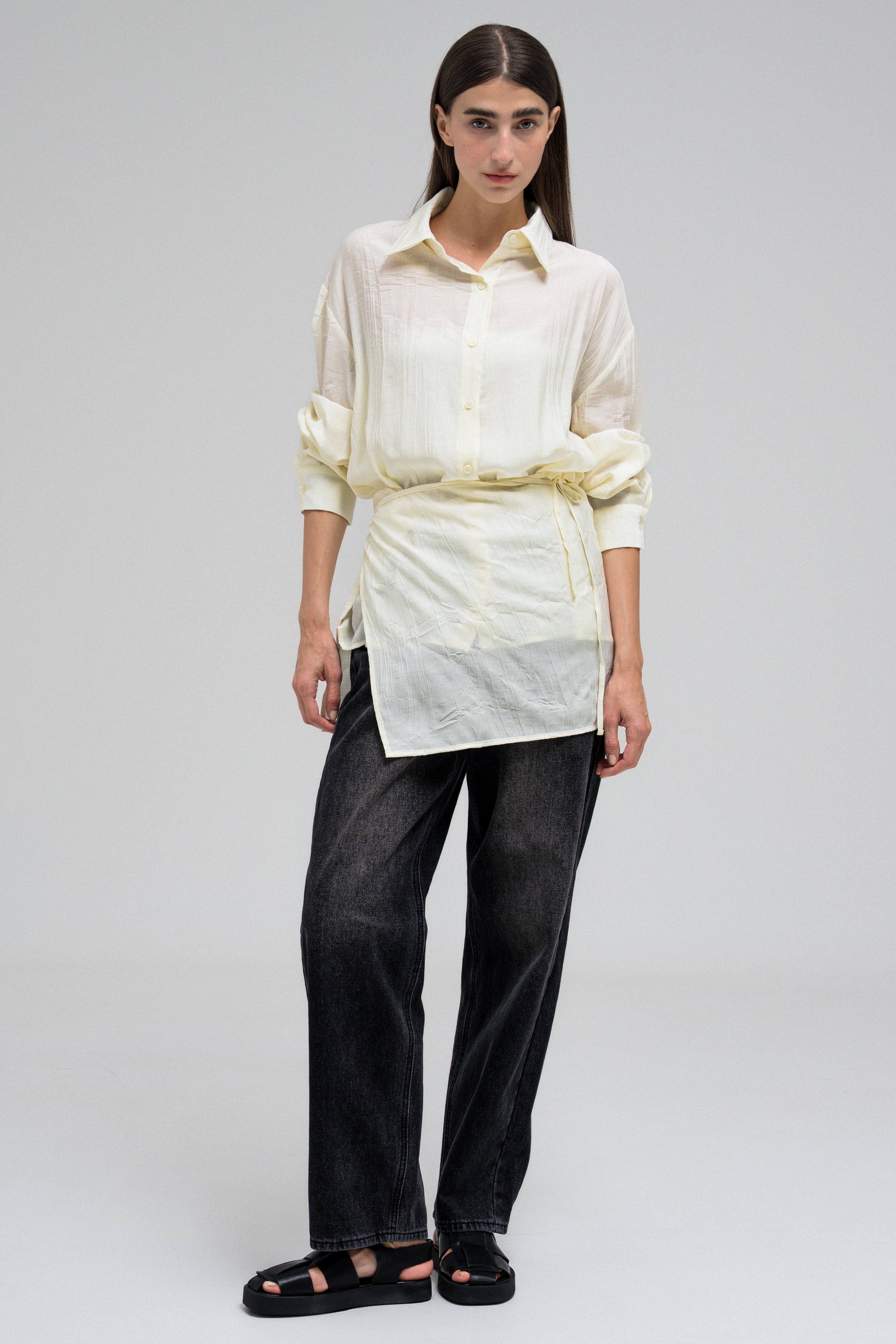 BECCA IVORY WRAPPED SHIRT