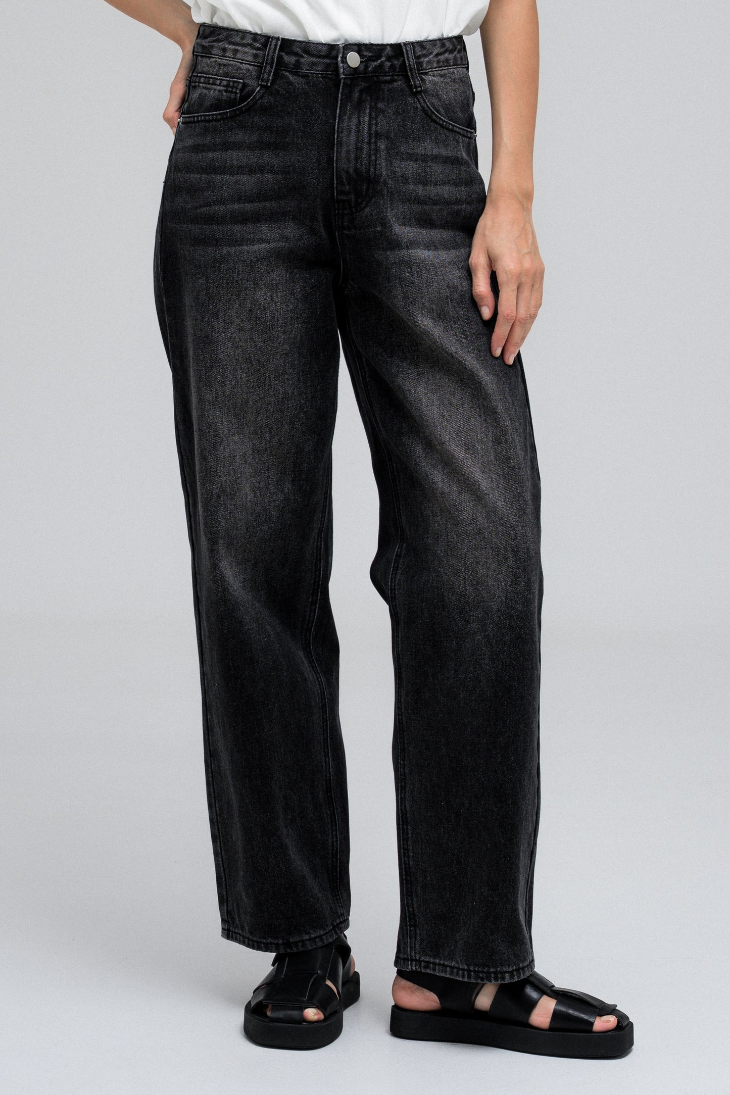 ANYA BLACK WASHED DENIM