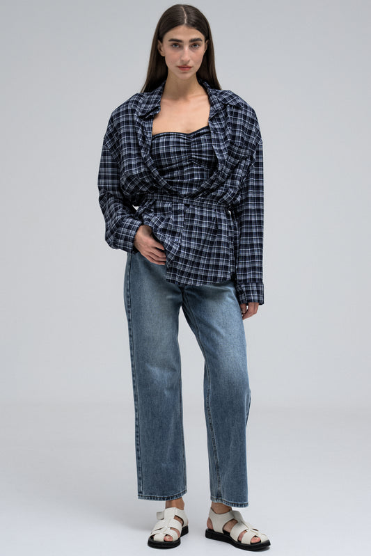 CHECKERED TOP SET