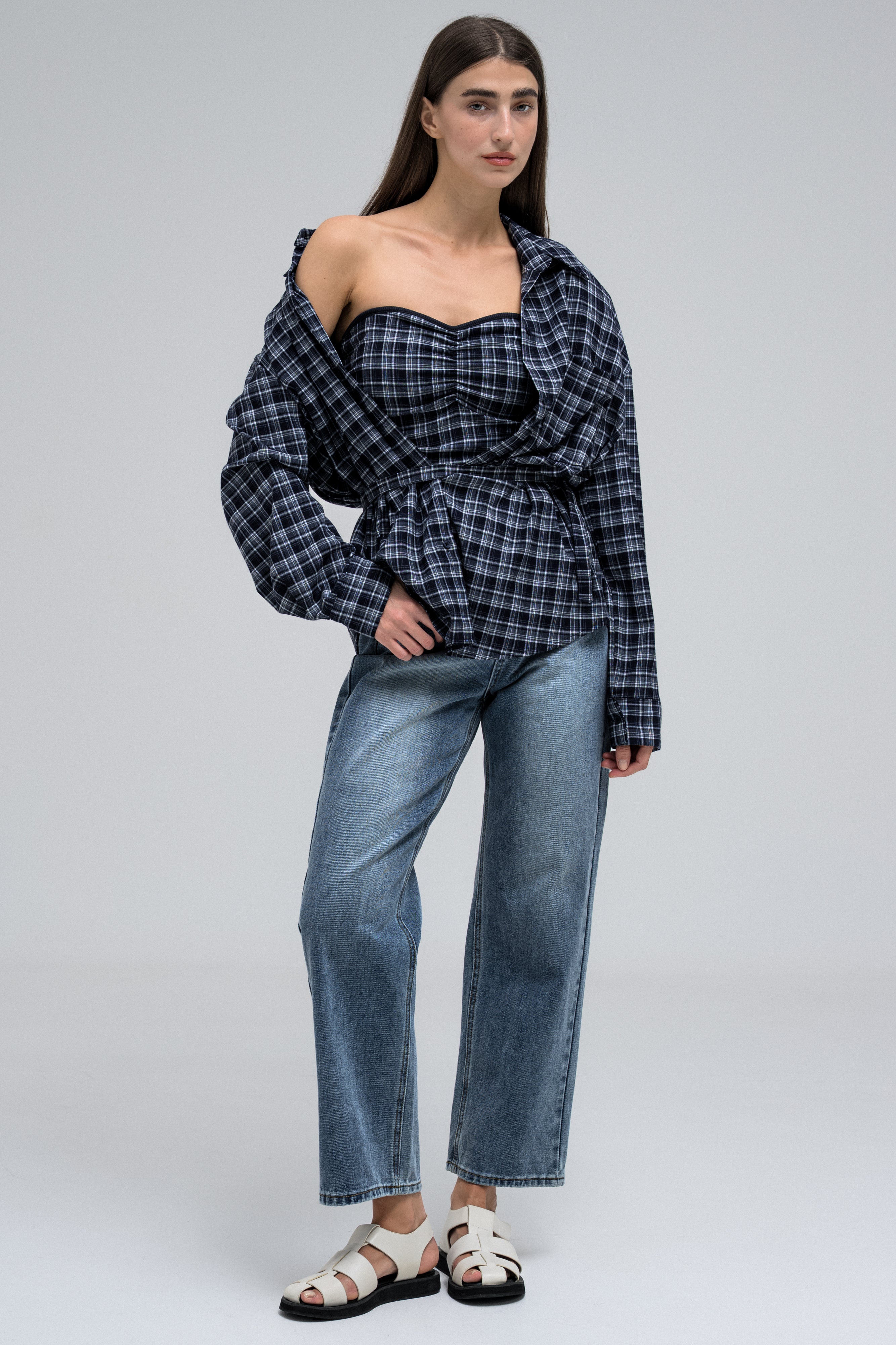 CHECKERED TOP SET