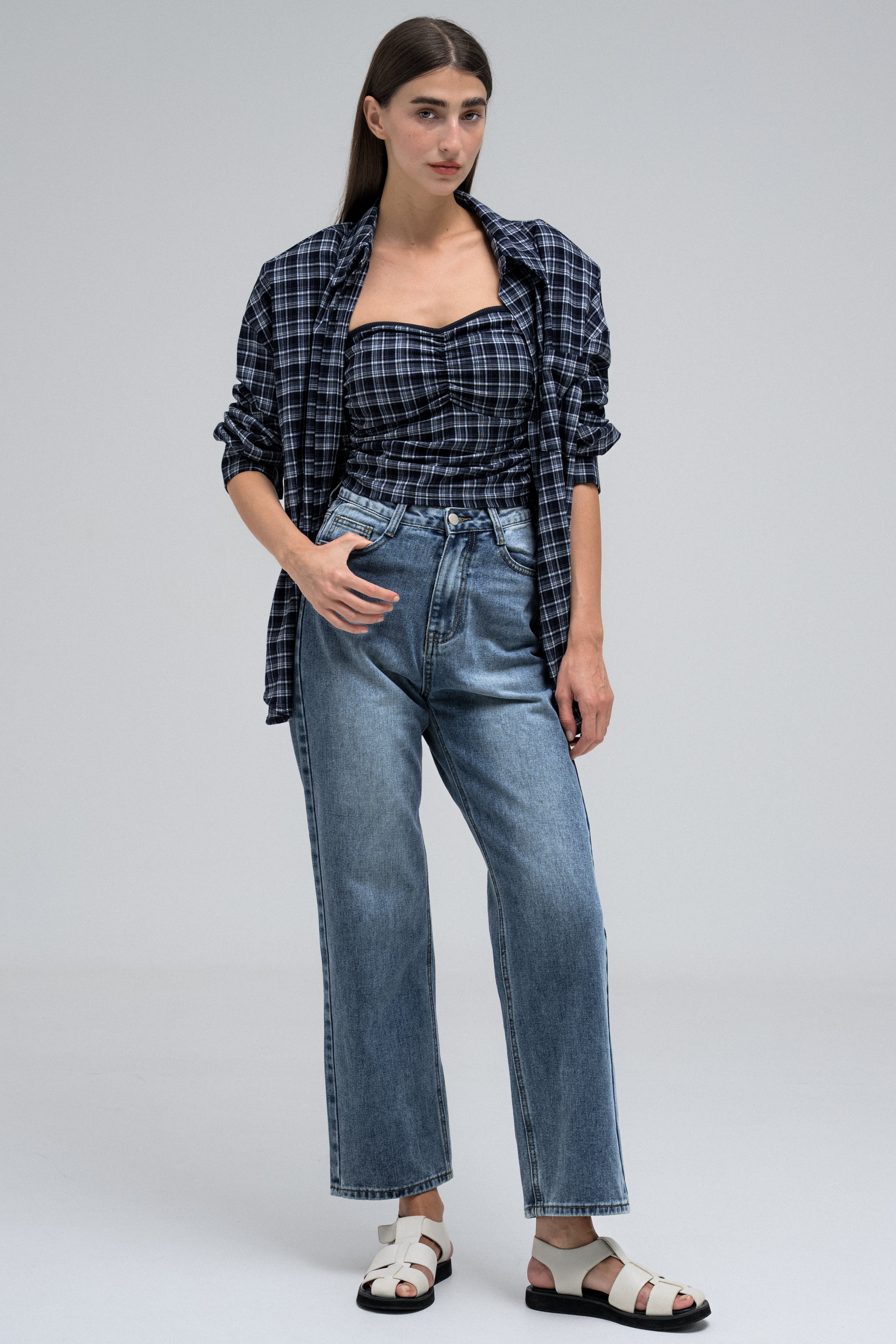 CHECKERED TOP SET